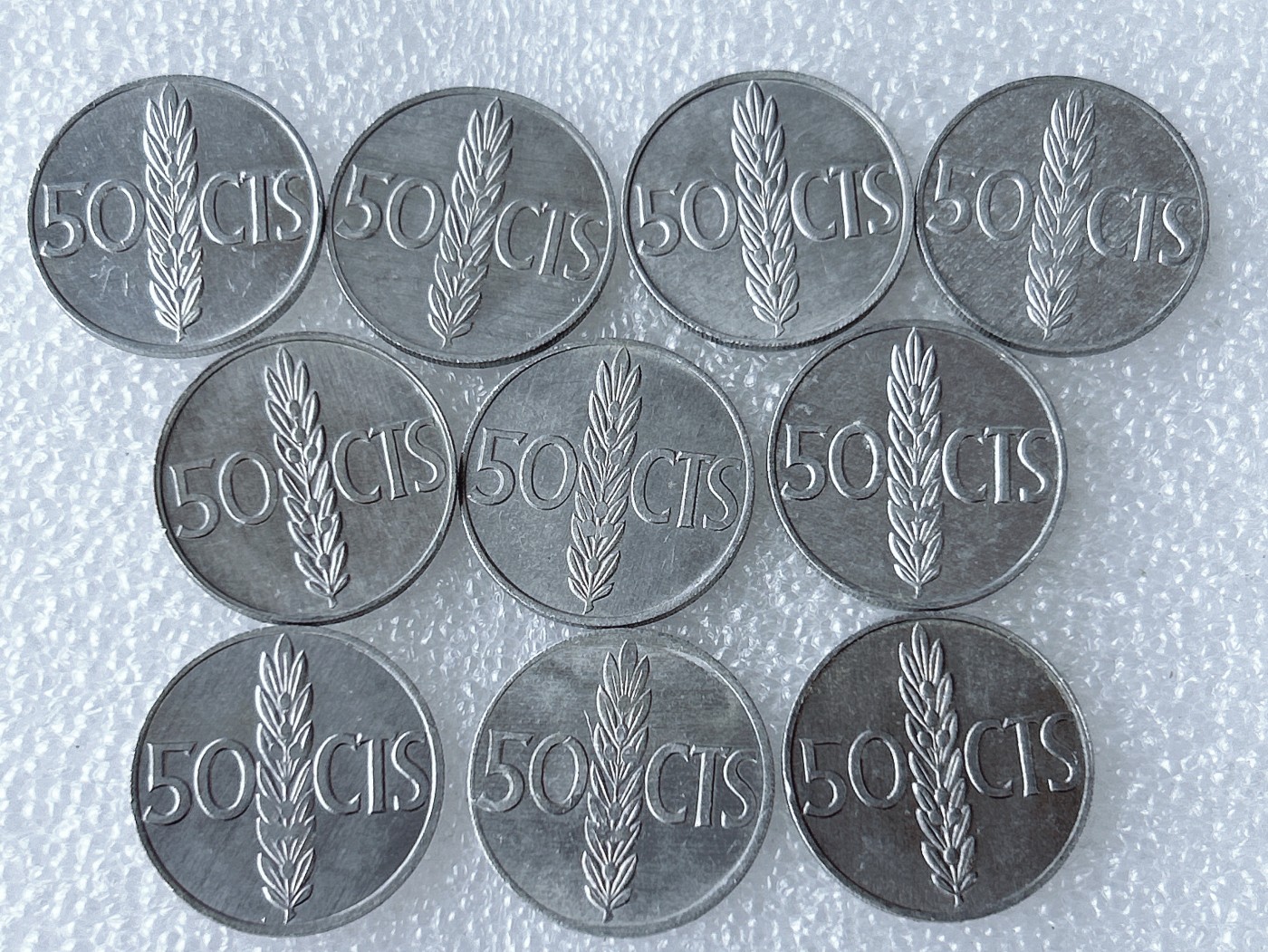 第一海外回流一元起拍收藏 散币专场 第63期 西班牙1966年50分 10枚