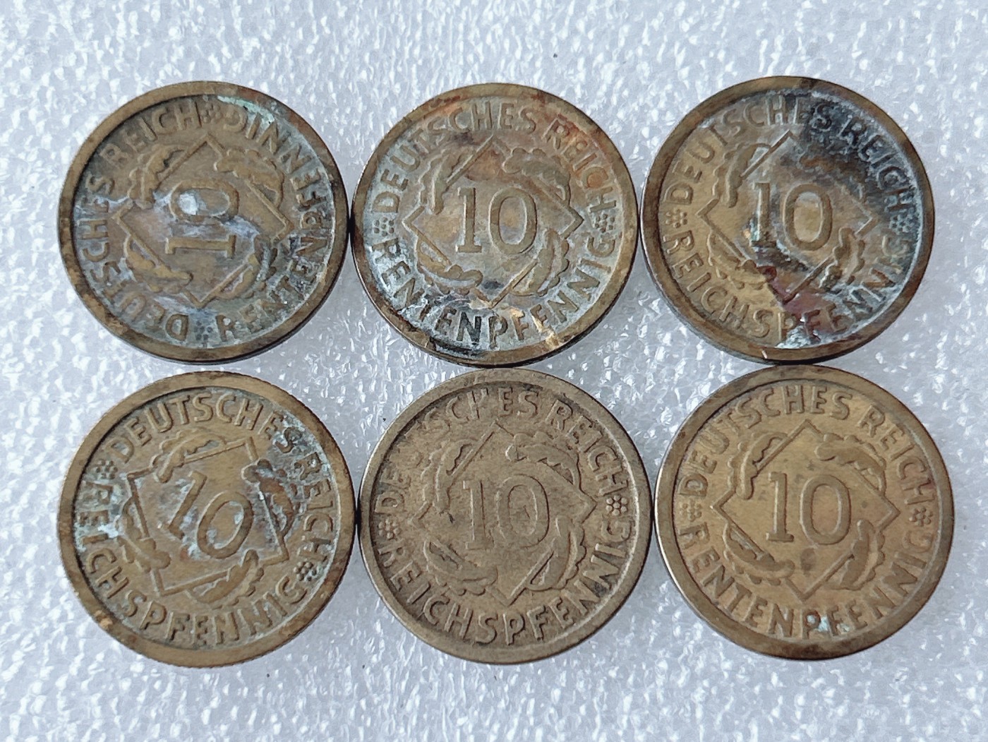 第一海外回流一元起拍收藏 散币专场 第63期 德国10芬尼 5枚