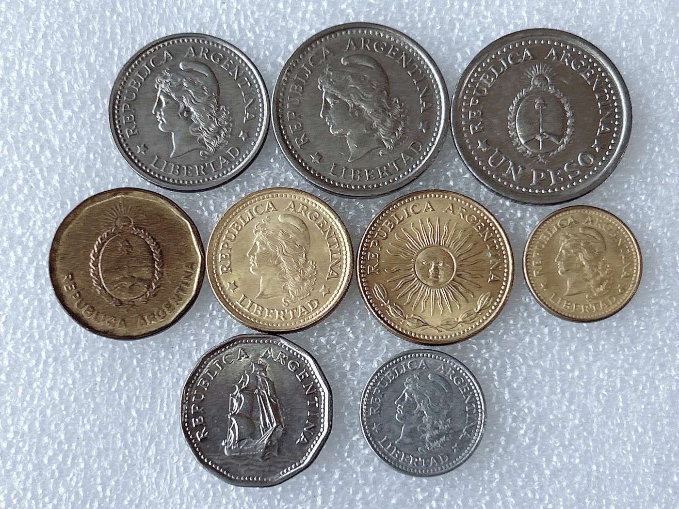 第一海外回流一元起拍收藏 散币专场 第63期 阿根廷硬币 9枚