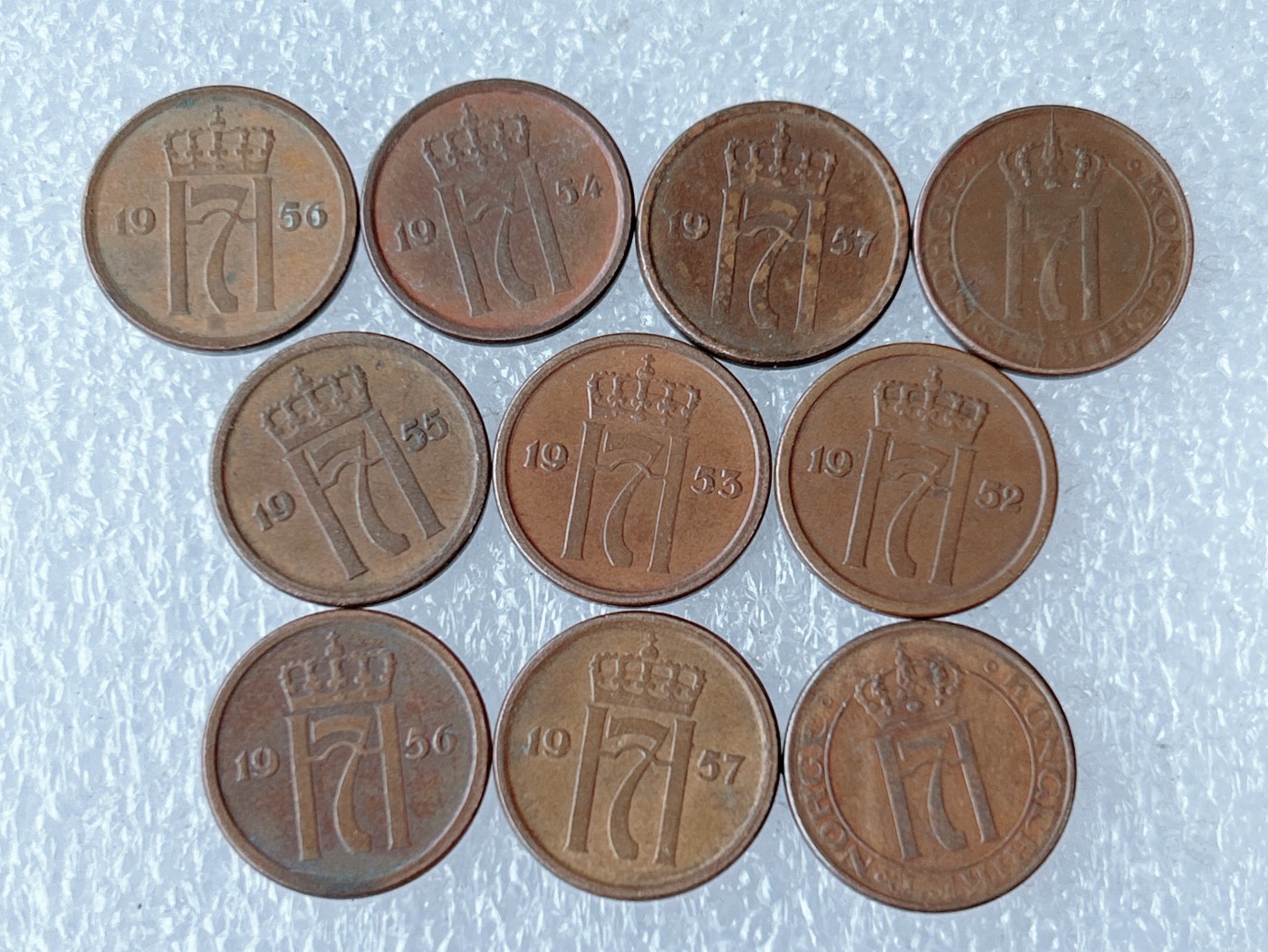 第一海外回流一元起拍收藏 散币专场 第63期 挪威1欧尔铜币 10枚