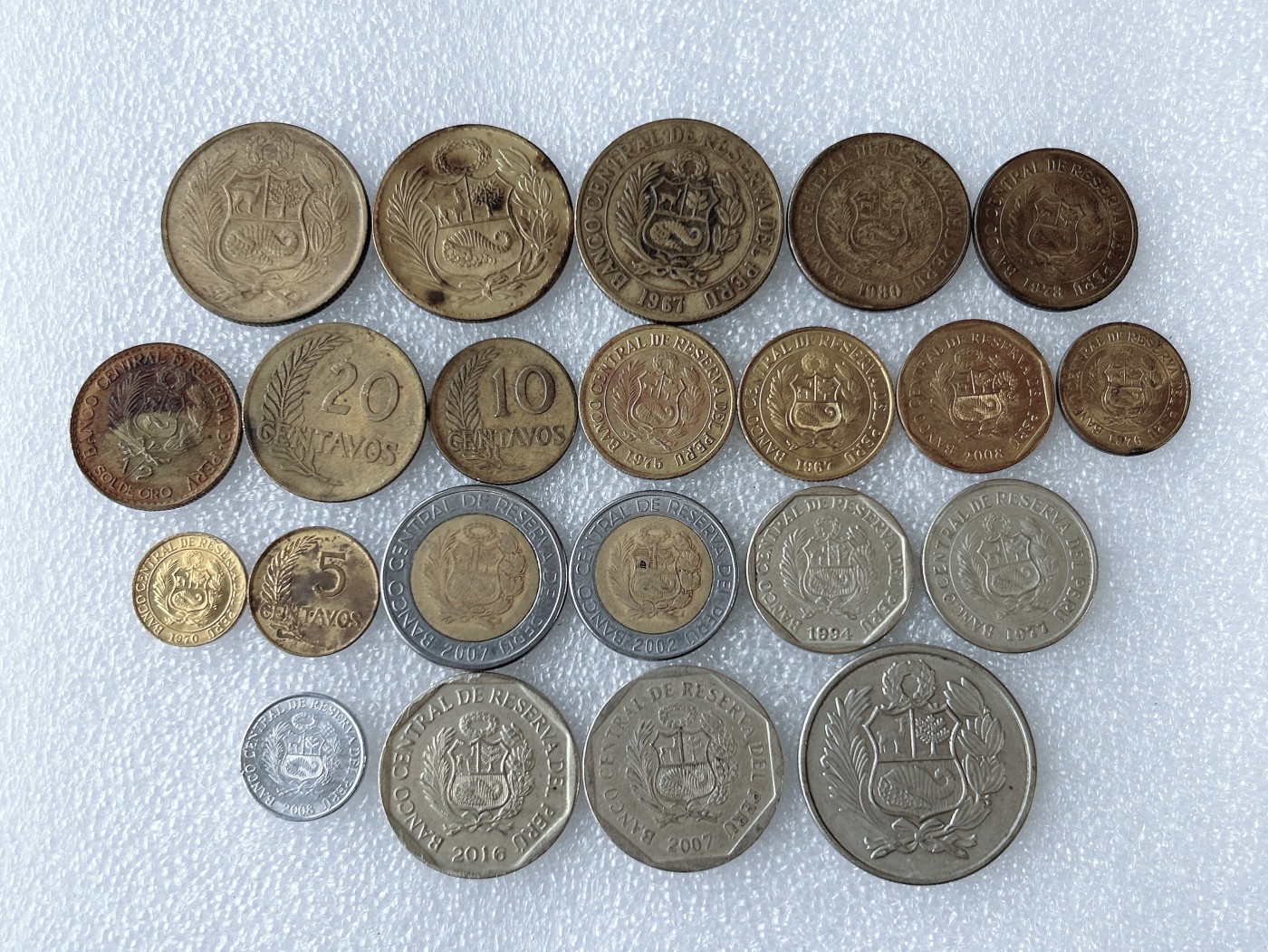 第一海外回流一元起拍收藏 散币专场 第63期 秘鲁硬币 22枚 无重复