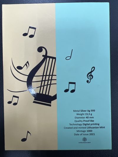 康怡轩钱币【俄罗斯+纽埃+新西兰+基里巴斯+德国 专场】第251001期  2021年纽埃发行宠物与音乐风格1元彩色类精制纪念银币