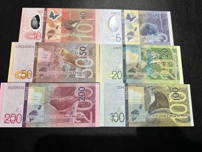 《外钞收藏家》第三百三十九期（初九后发货） - 2016年圣多美和普林西比 一套6张 全新UNC