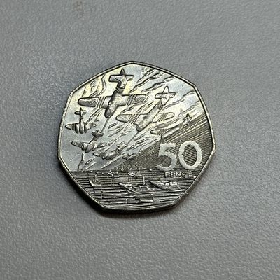 康怡轩【英国造币厂专场】第61期 - 1994年英国发行诺曼底登陆50周年纪念币 裸币 1枚