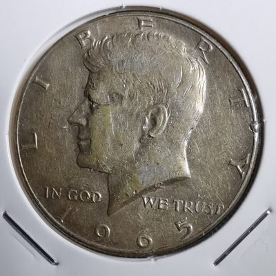 沼泽如烟--第253场快递不收件了中拍要年后快递复工才能发货了望理解，介意勿拍感谢 - 美国1965年半美元银币