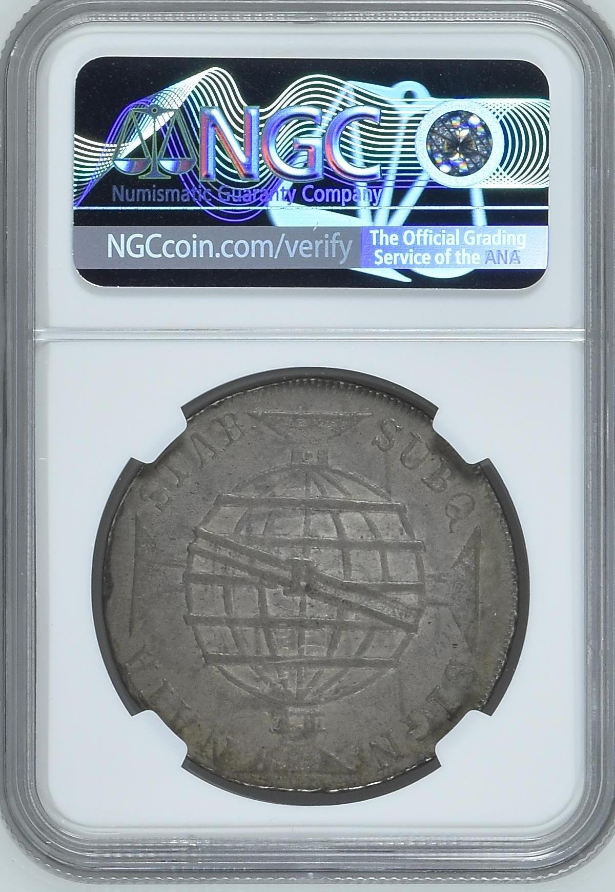 长老汇兔年精选第二场 1816R 巴西早期960R大银币，NGC XF45分，西班牙双柱基础上打制而成，别有韵味