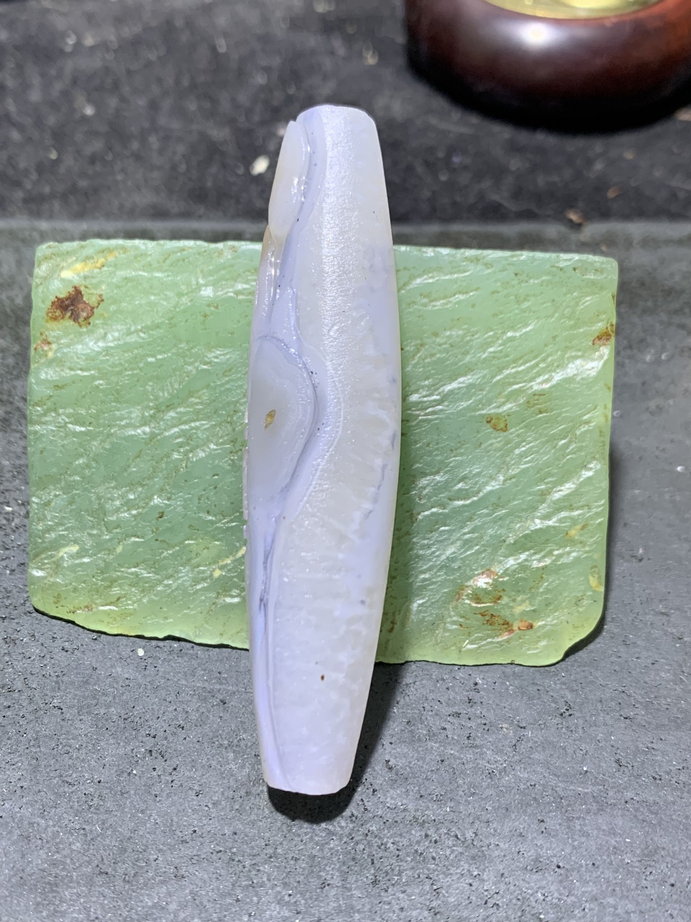 精美亚光高玉化冰飘巴西玛瑙手工俏色巧雕无相佛，道字吊坠（把件）一个！