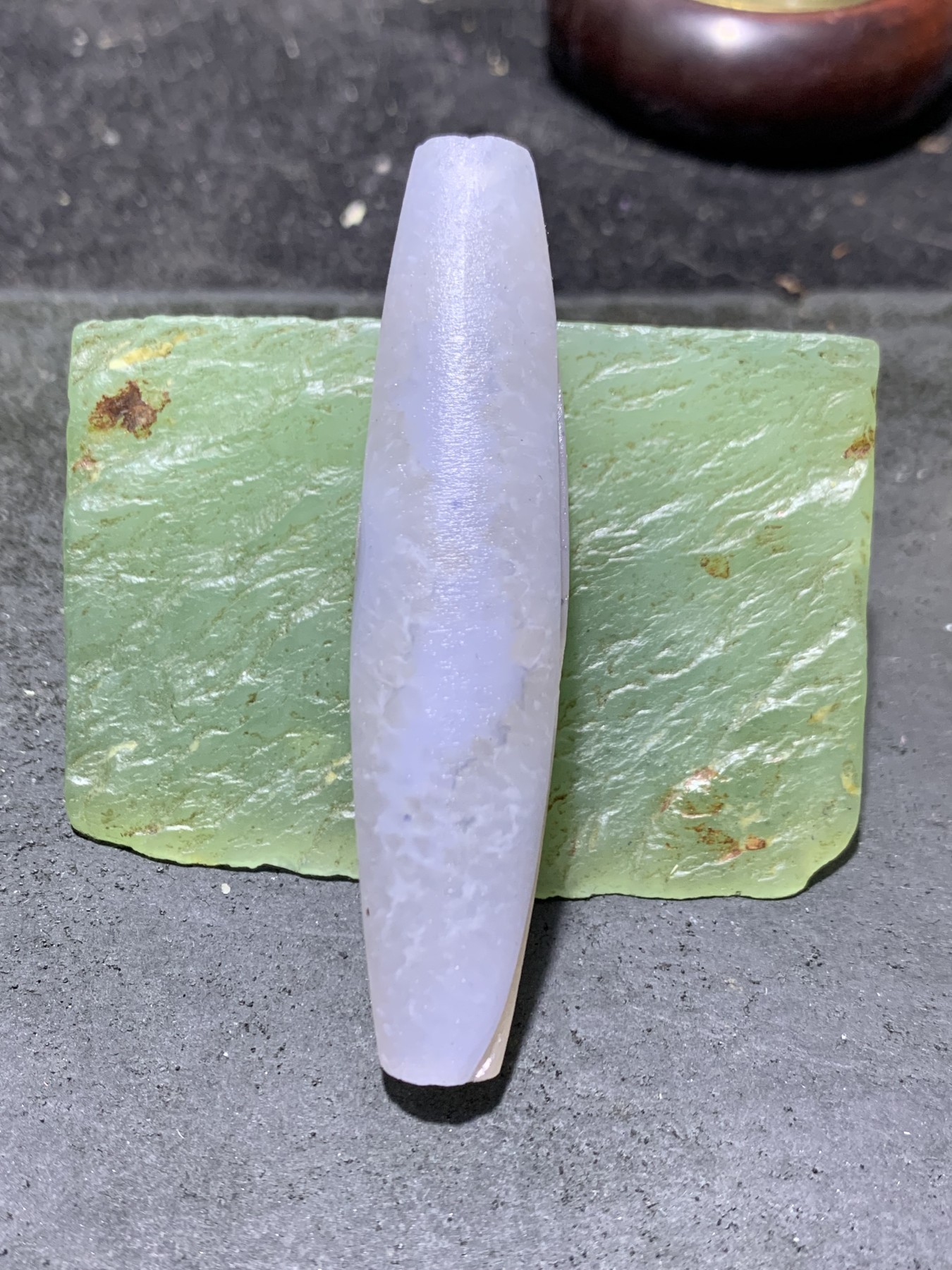 精美亚光高玉化冰飘巴西玛瑙手工俏色巧雕无相佛，道字吊坠（把件）一个！
