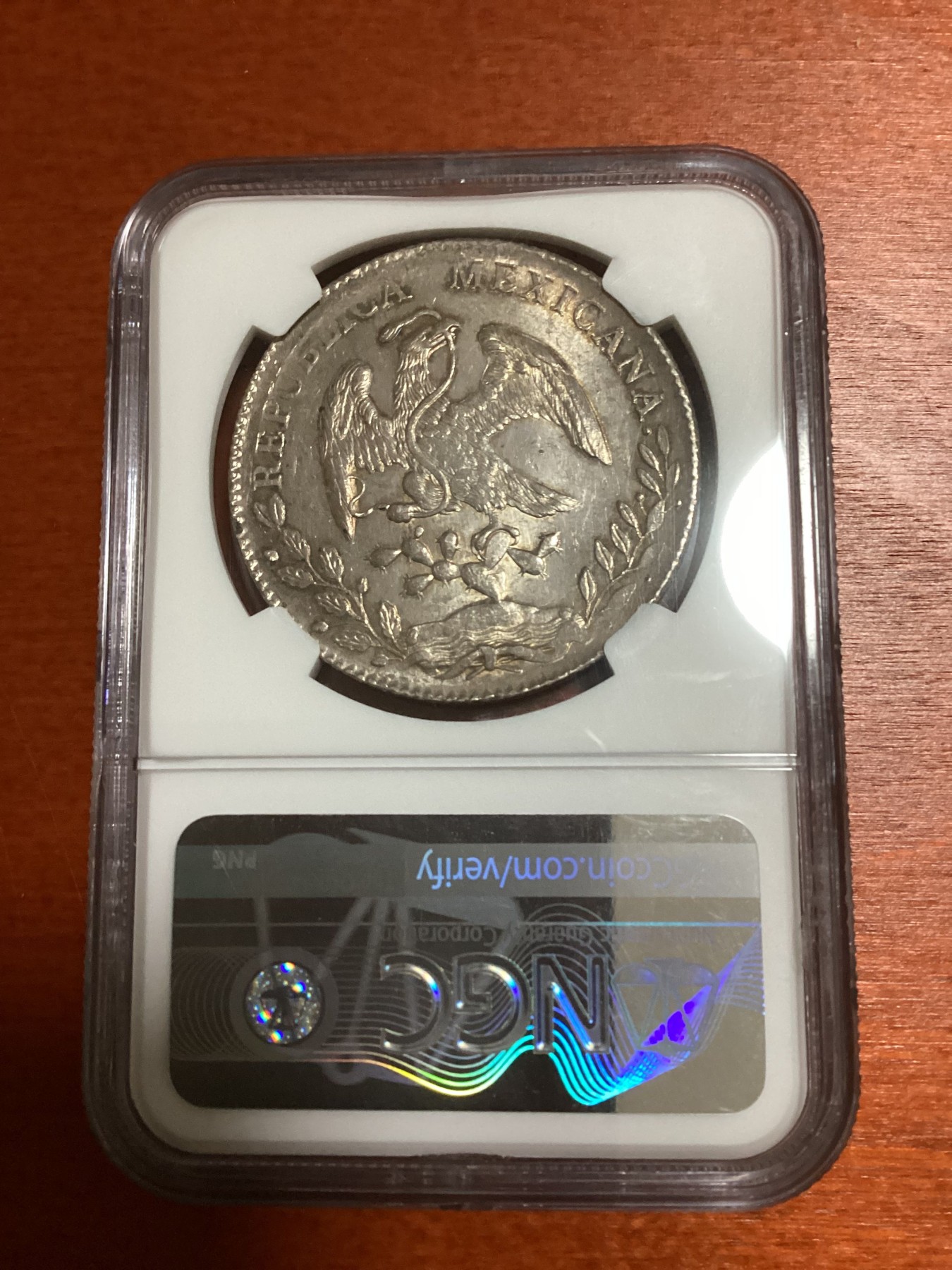 长老汇兔年精选第二场 1896ZS FZ 墨西哥鹰洋8R银币，NGC MS63分