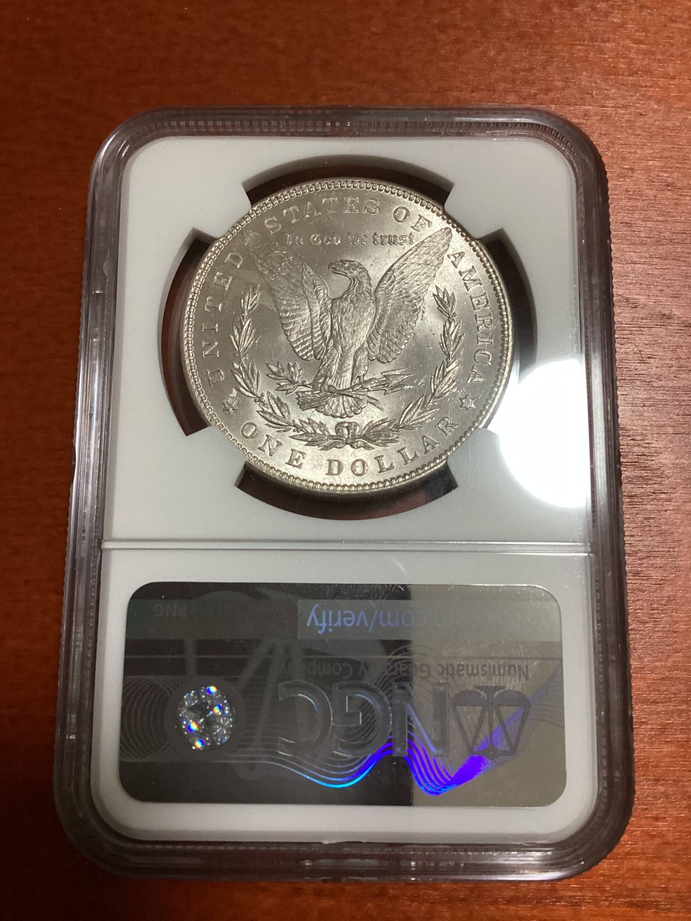 长老汇兔年精选第二场 1888美国摩根一美元银币，NGC MS63分，吉祥年份