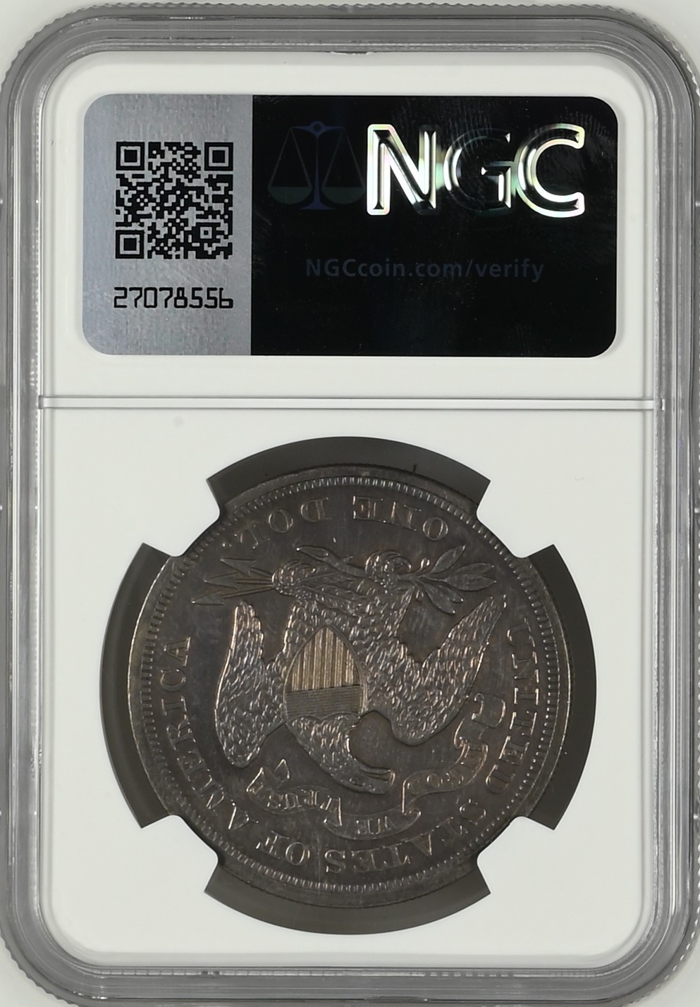 长老汇兔年精选第二场 1870美国坐姿女神一美元银币，NGC AUD，控分很严，出分就赚了，其实品相很好