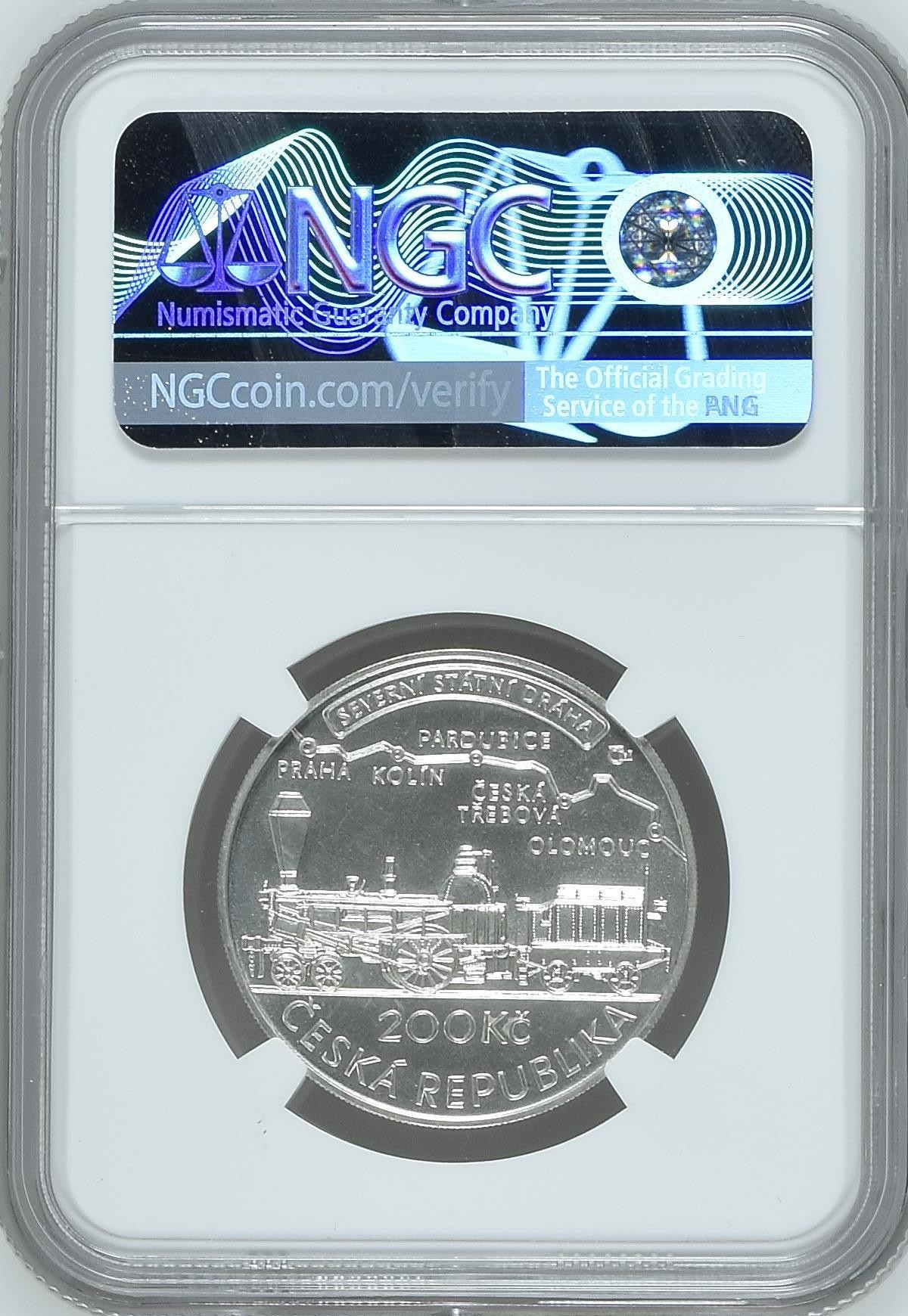 长老汇兔年精选第二场 2015 捷克扬·佩尔纳200克朗银币，NGC MS65分，唯一冠军分