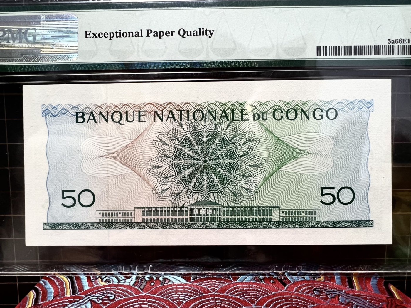 【Blue Auction】✨世界纸币精拍第432期——新年首拍 刚果 1961-62年50法郎 狮子王 刻画生动 PMG66EPQ 