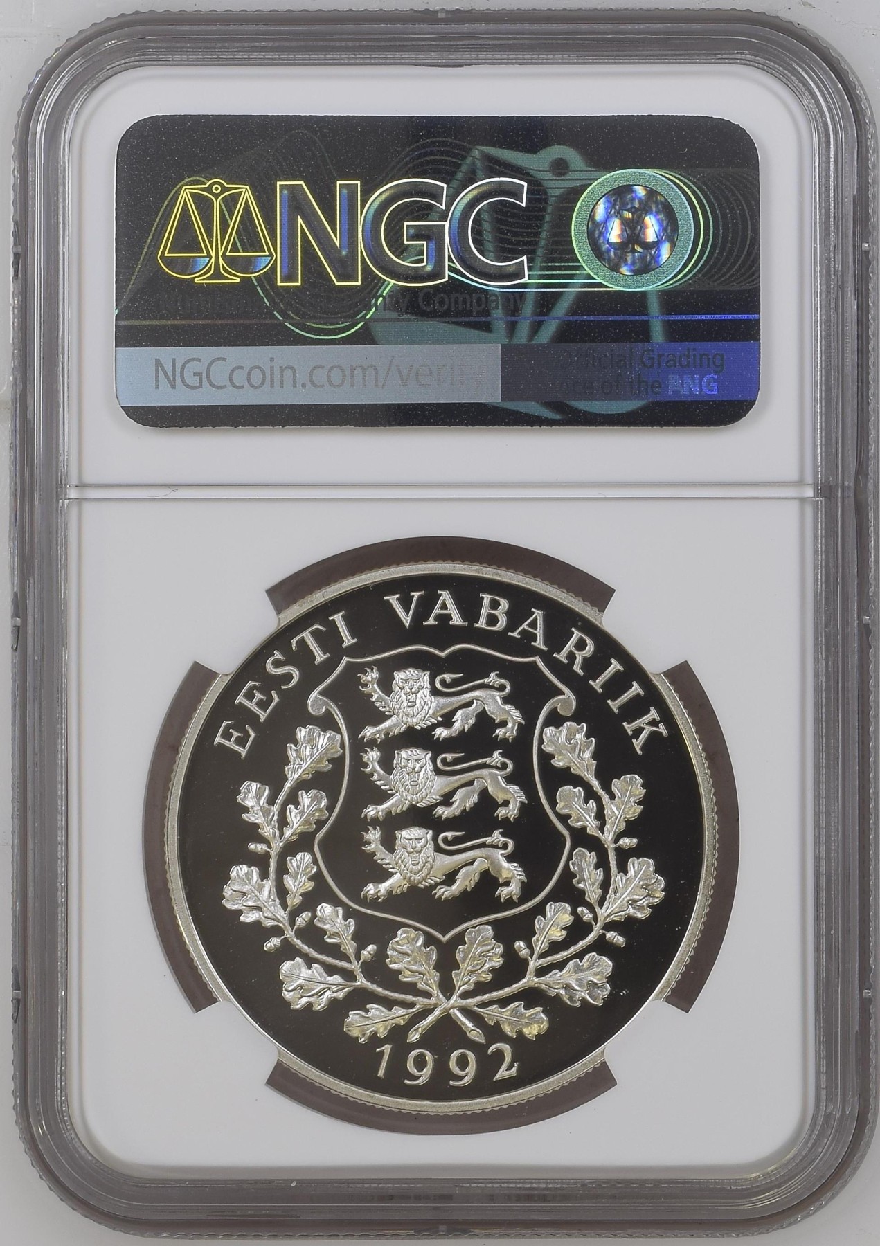 长老汇兔年精选第二场 1992 爱沙尼亚仓雨燕10克罗尼精制银币，NGC PF69UC，更高分仅有14枚，比较少见