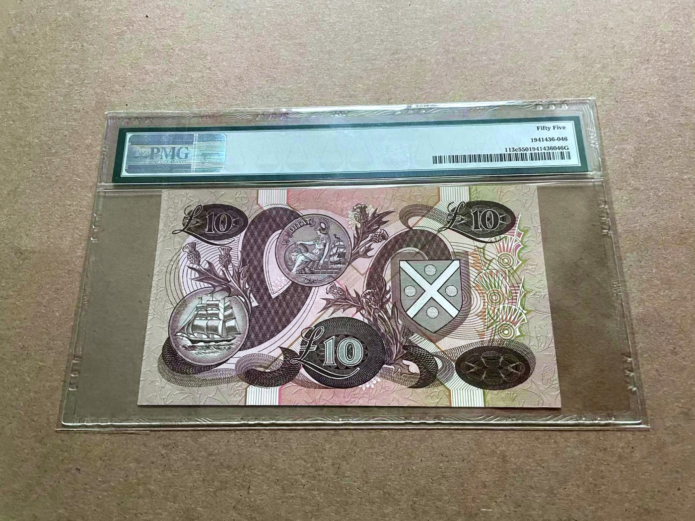 【Blue Auction】✨世界纸币精拍第432期——新年首拍 苏格兰 1981-87年10镑 PMG55