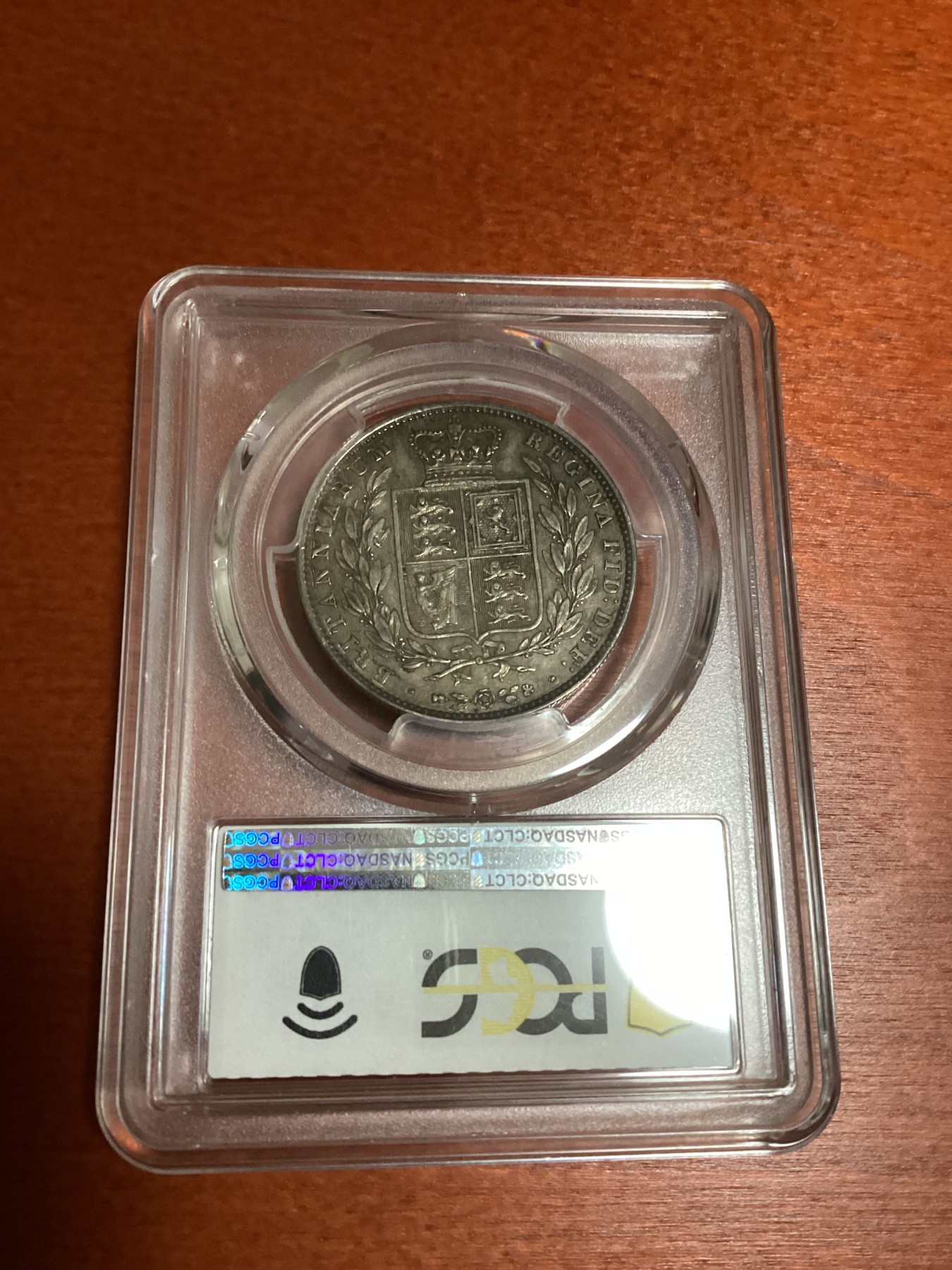 长老汇兔年精选第二场 1840 1/2 Cr S-3887 W.W. incuse英国维多利亚早期1/2克朗银币，PCGS AU53分，书价53分近2万元的货