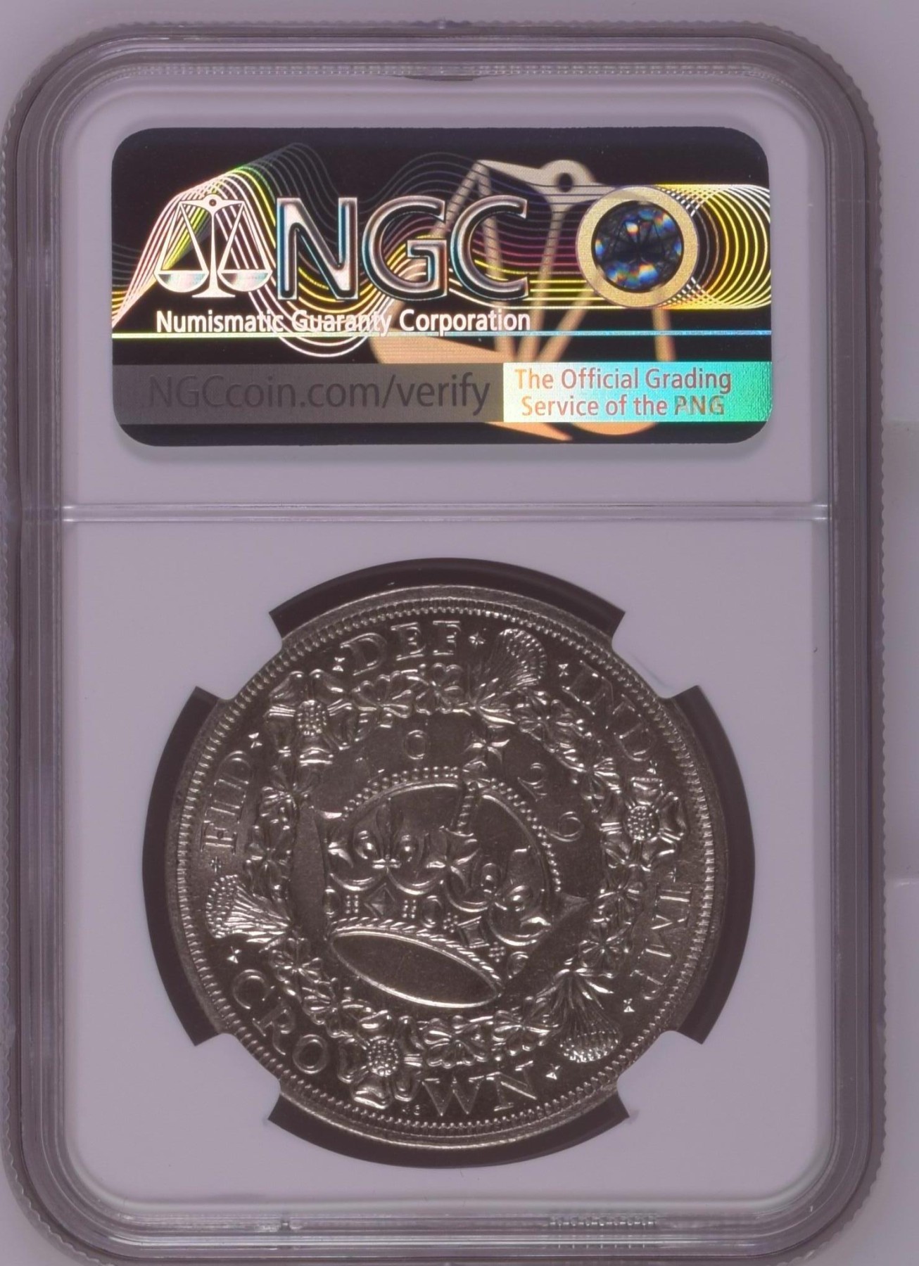 长老汇兔年精选第二场 1929 英国乔治五世花冠1克朗大银币，NGC MS63分，更高分仅有7枚，克书报价900美金，仅有4000多枚