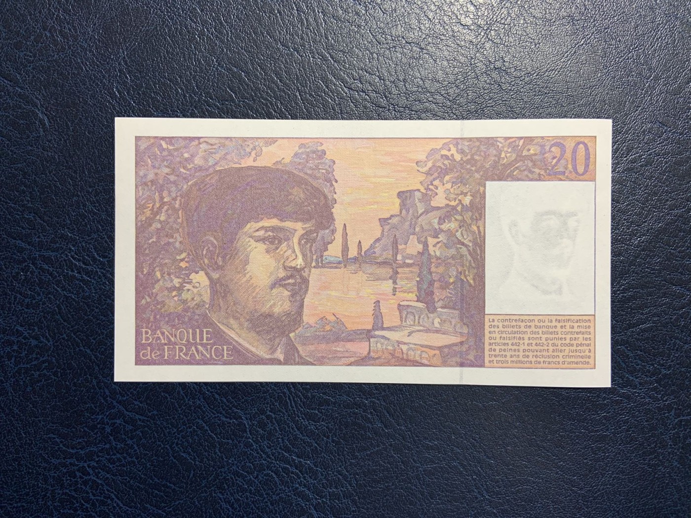 收藏联盟Quantum Auction 第323期拍卖 (需要寄存以及更改收货地址请提前告知) 法国1995年20法郎 品相全新UNC 号码无4 音乐家 彪西德