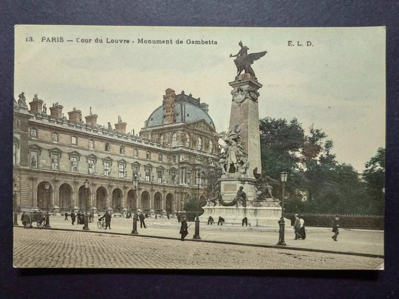 明信片✌（拍卖场）精品🔥专场 第④⑧场 巴黎-卢浮宫庭院-甘贝塔纪念碑