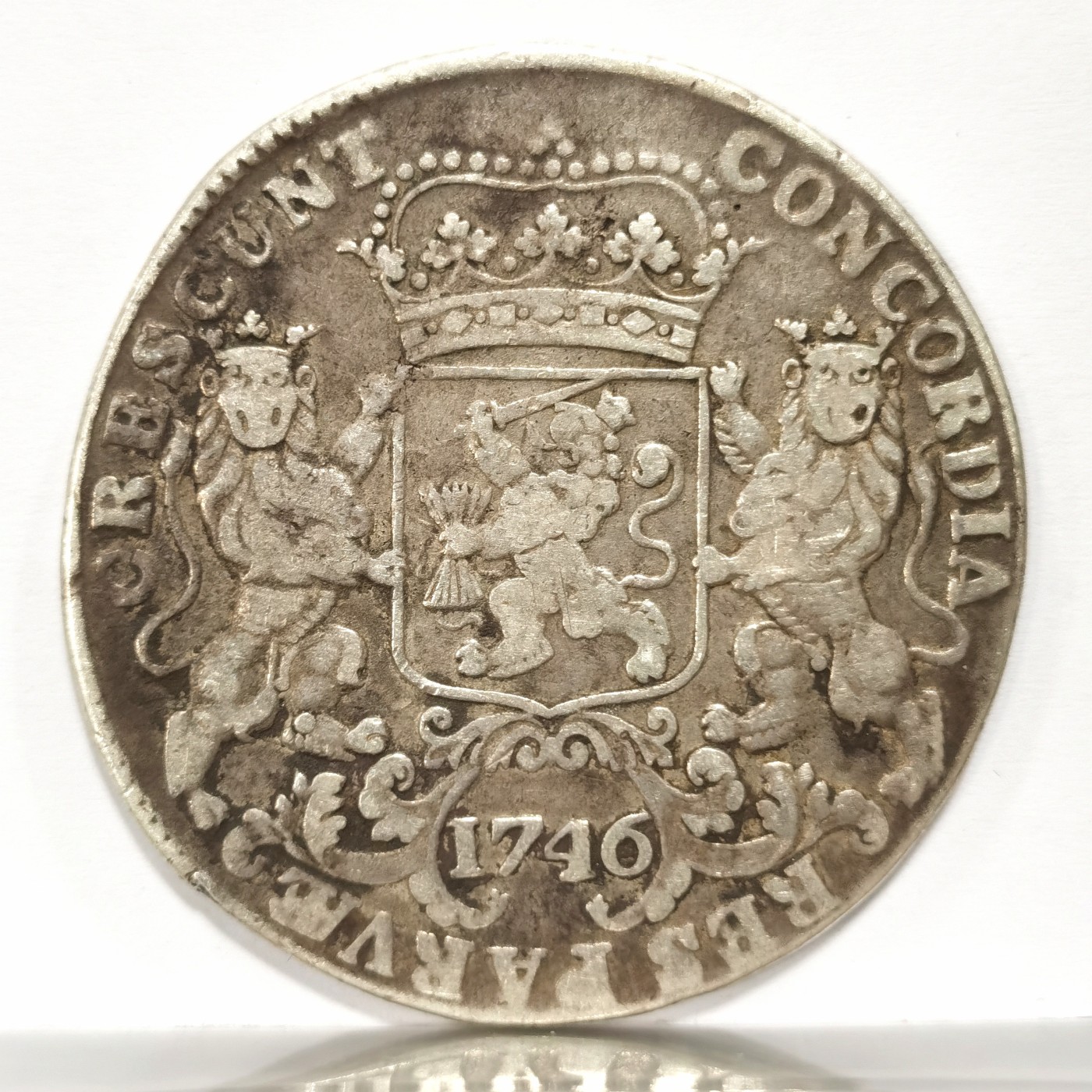 博洋堂世界钱币拍卖第064期（全场包邮） 早期荷兰大马剑1746 杜卡特 老包浆美品