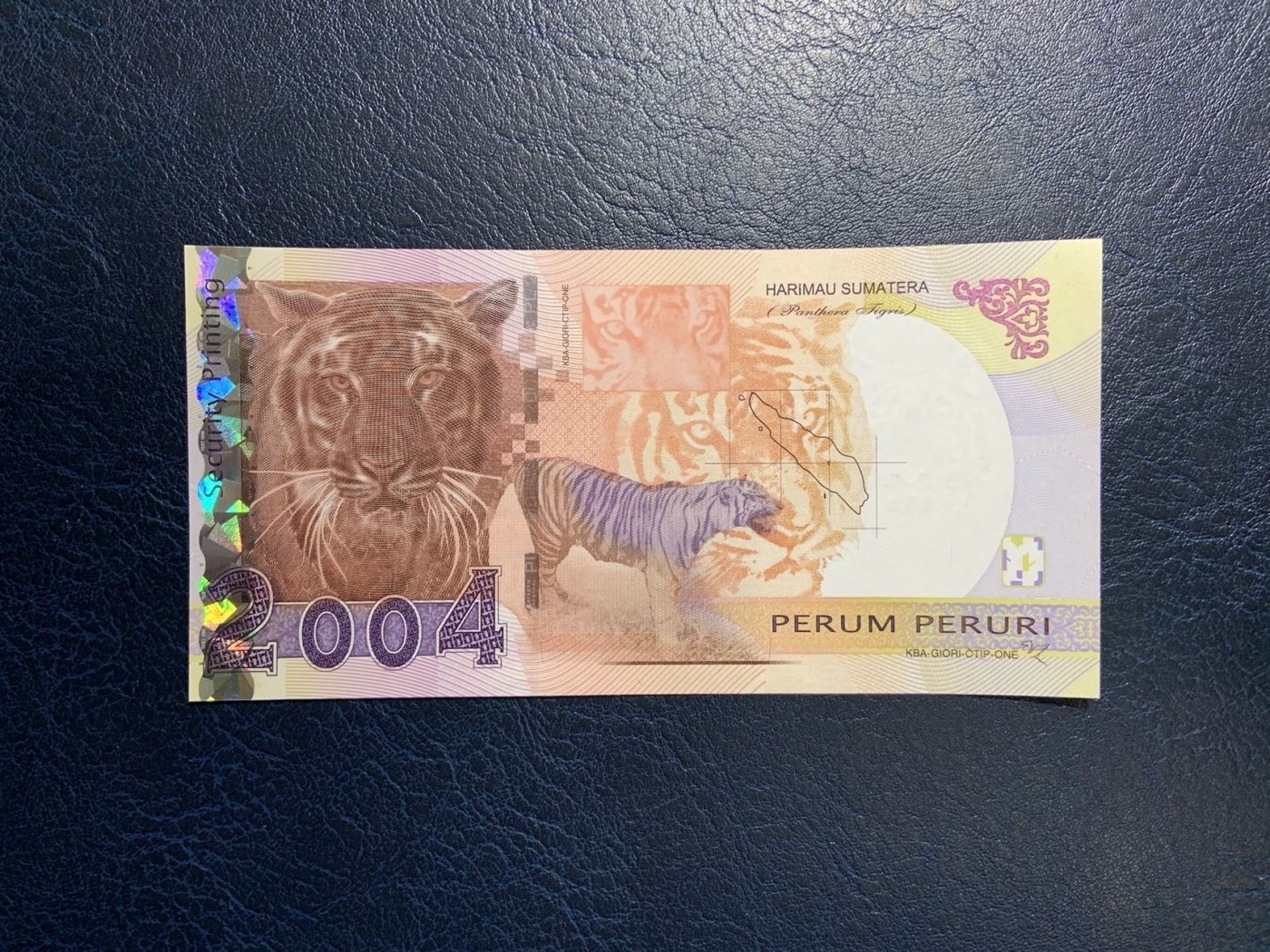 收藏联盟Quantum Auction 第323期拍卖 (需要寄存以及更改收货地址请提前告知) 印度尼西亚2004年苏门答腊虎测试纪念钞 品相全新UNC