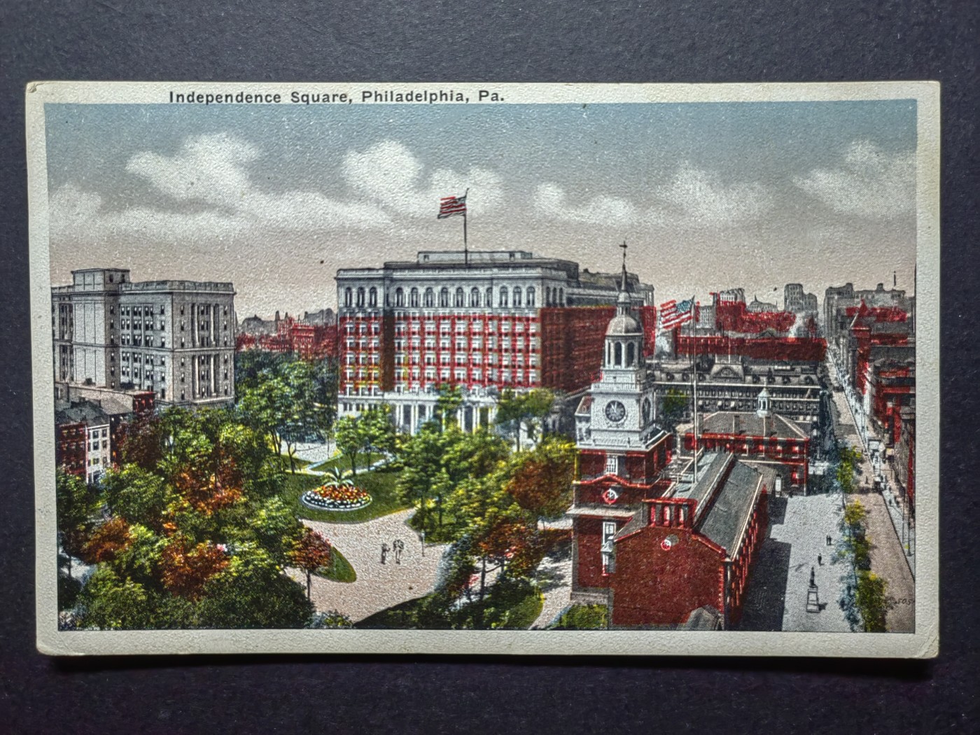 明信片✌（拍卖场）精品🔥专场 第④⑧场 独立广场-费城-宾夕法尼亚州