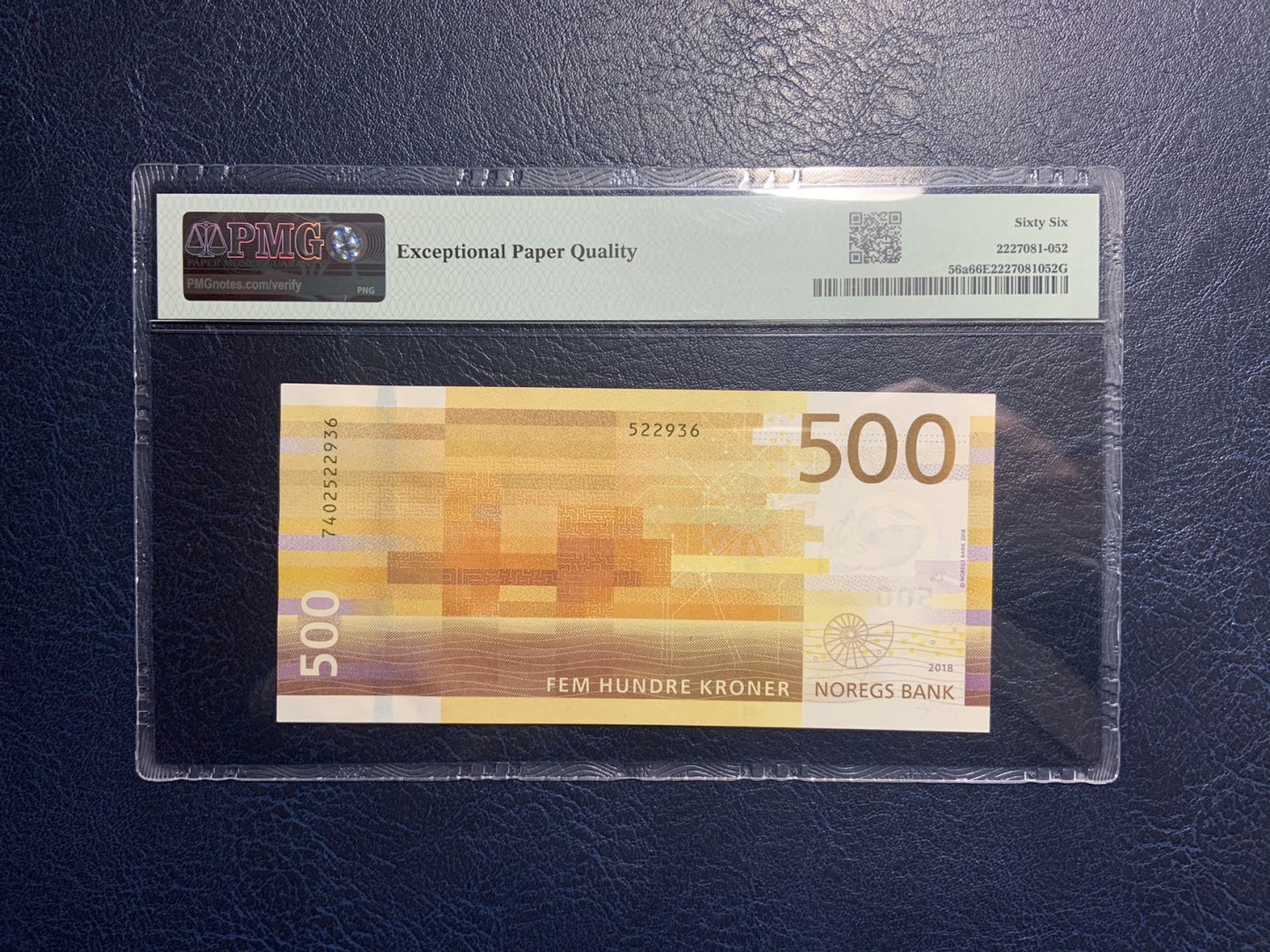 收藏联盟Quantum Auction 第323期拍卖 (需要寄存以及更改收货地址请提前告知) 挪威2018年500克朗 PMG66 RS14斯塔万格号救生船