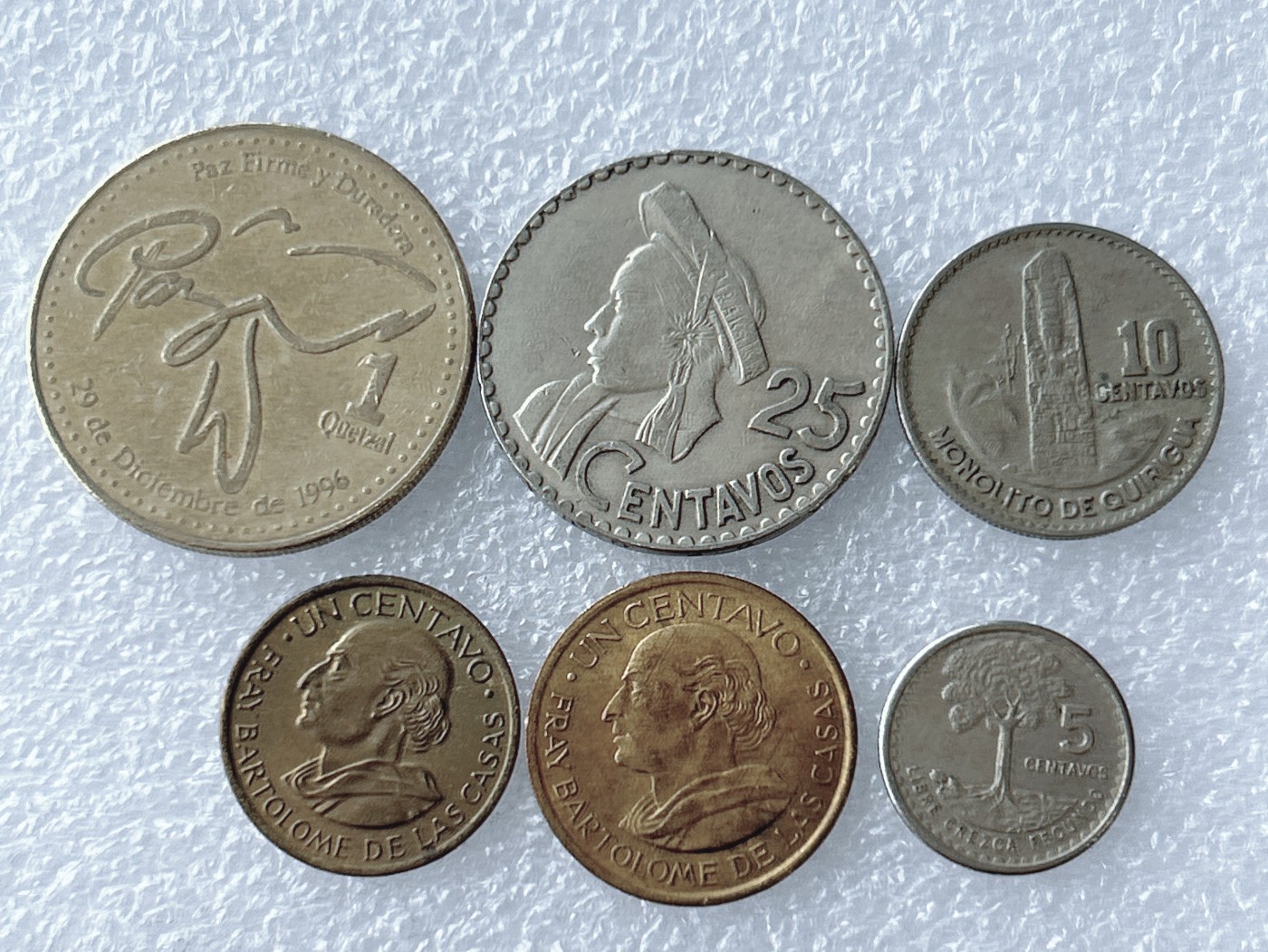 第一海外回流一元起拍收藏 散币专场 第65期 危地马拉硬币 6枚