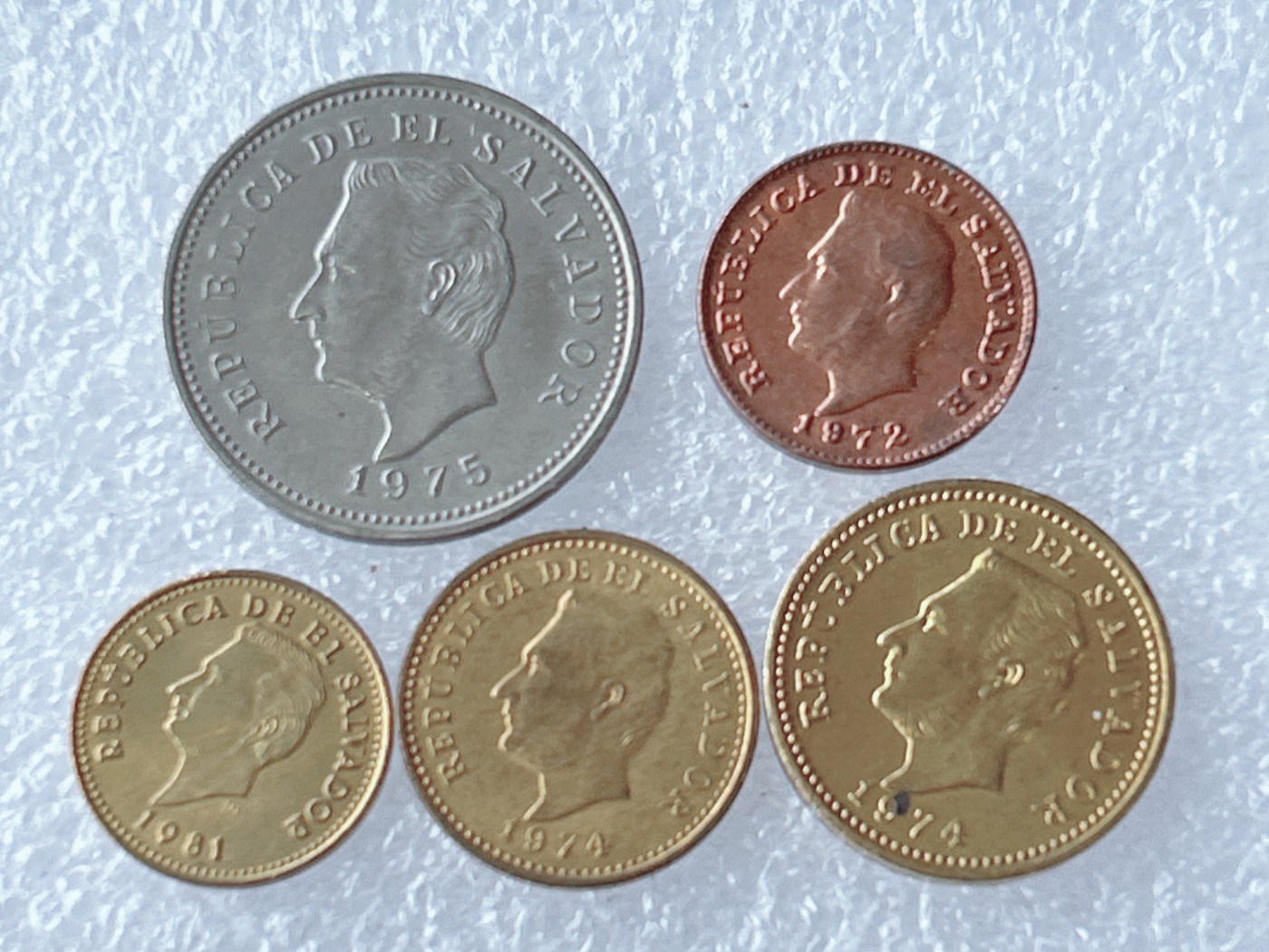第一海外回流一元起拍收藏 散币专场 第65期 萨尔瓦多硬币 5枚