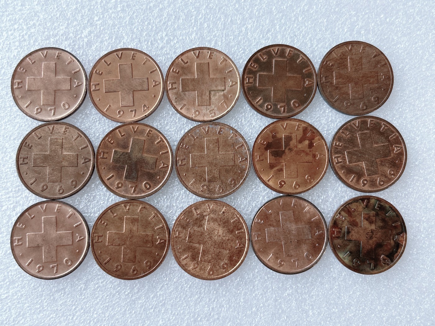 第一海外回流一元起拍收藏 散币专场 第65期 瑞士2分 15枚