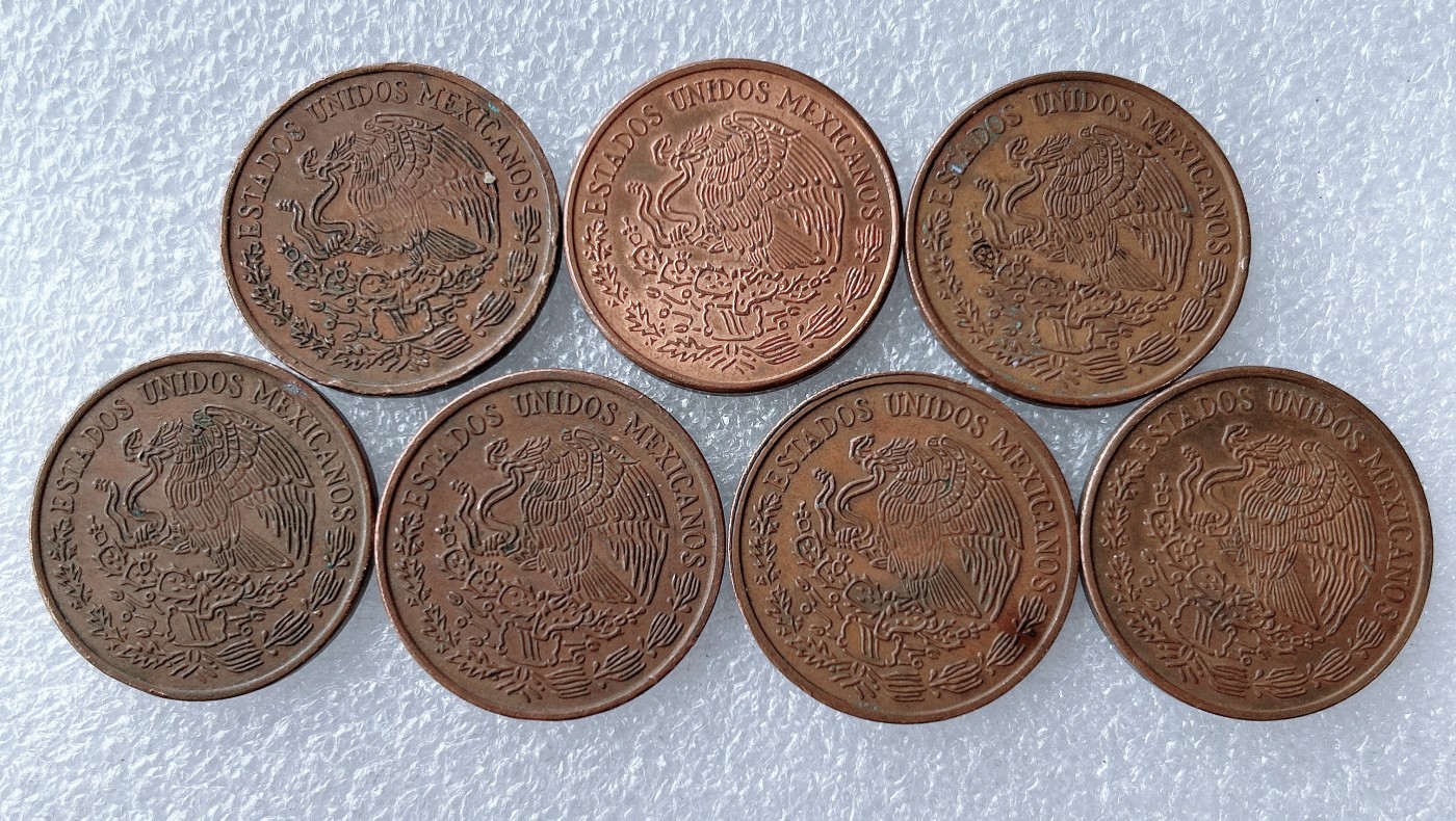 第一海外回流一元起拍收藏 散币专场 第65期 墨西哥20分 7枚