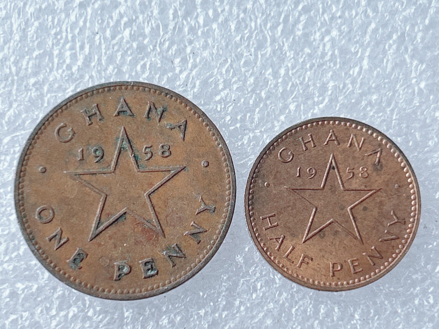 第一海外回流一元起拍收藏 散币专场 第65期 加纳1958年恩克努马便士铜币2枚
