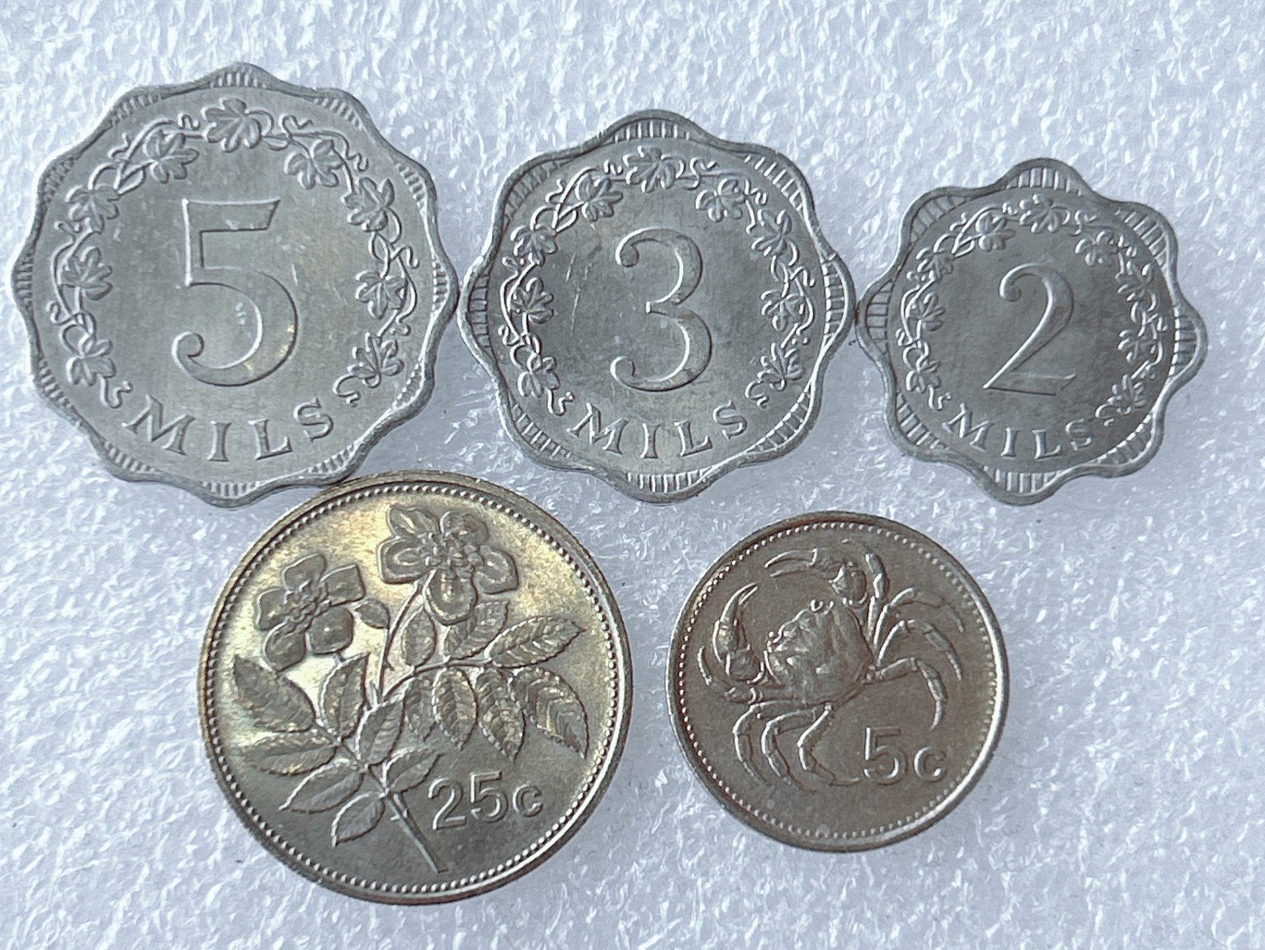 第一海外回流一元起拍收藏 散币专场 第65期 马耳他硬币 5枚