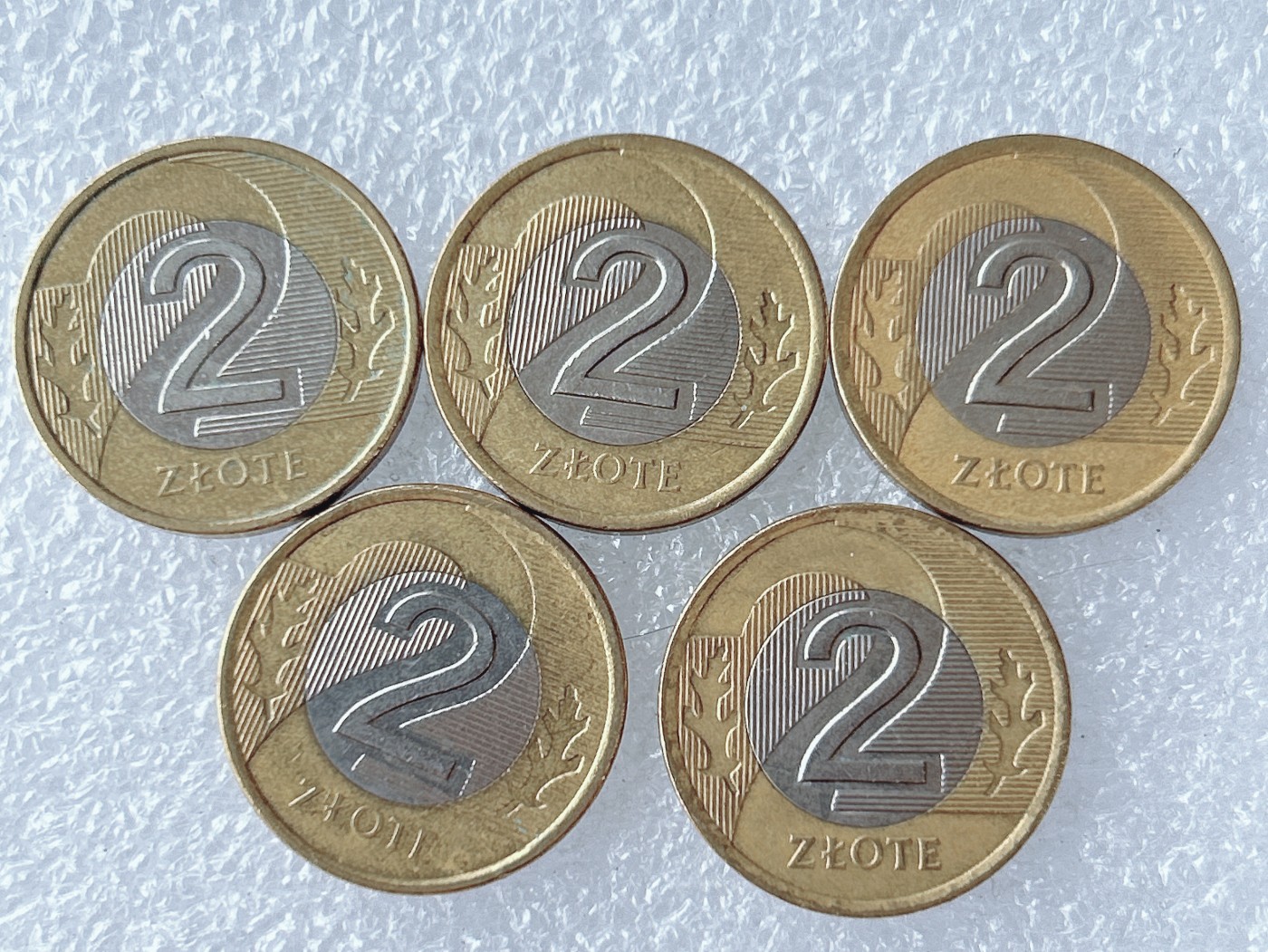 第一海外回流一元起拍收藏 散币专场 第65期 波兰2兹罗提双色币 5枚