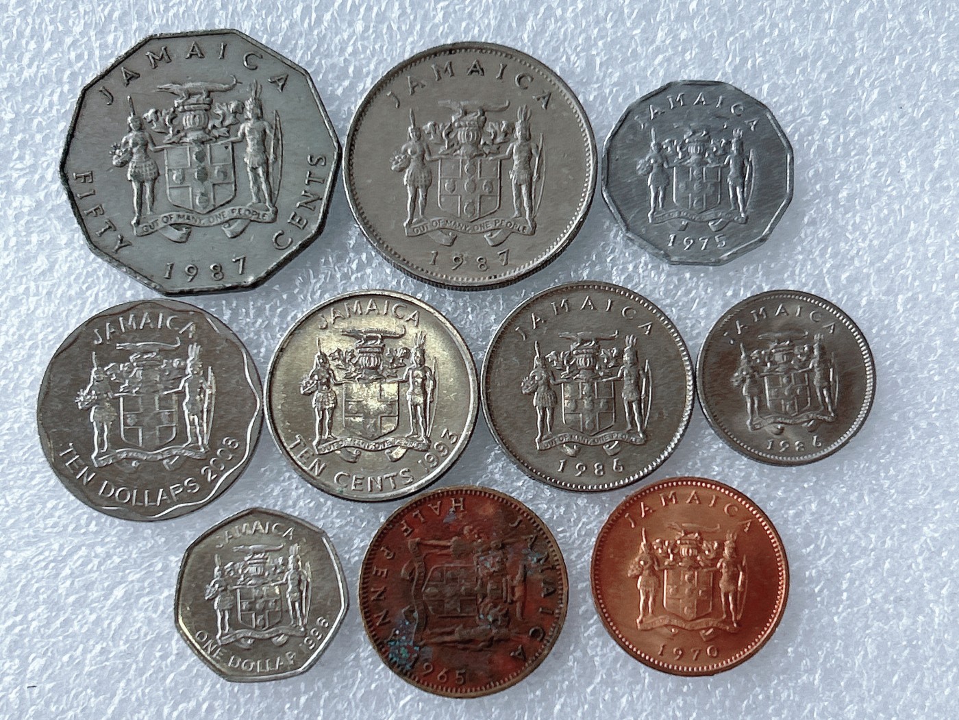 第一海外回流一元起拍收藏 散币专场 第65期 牙买加硬币 10枚