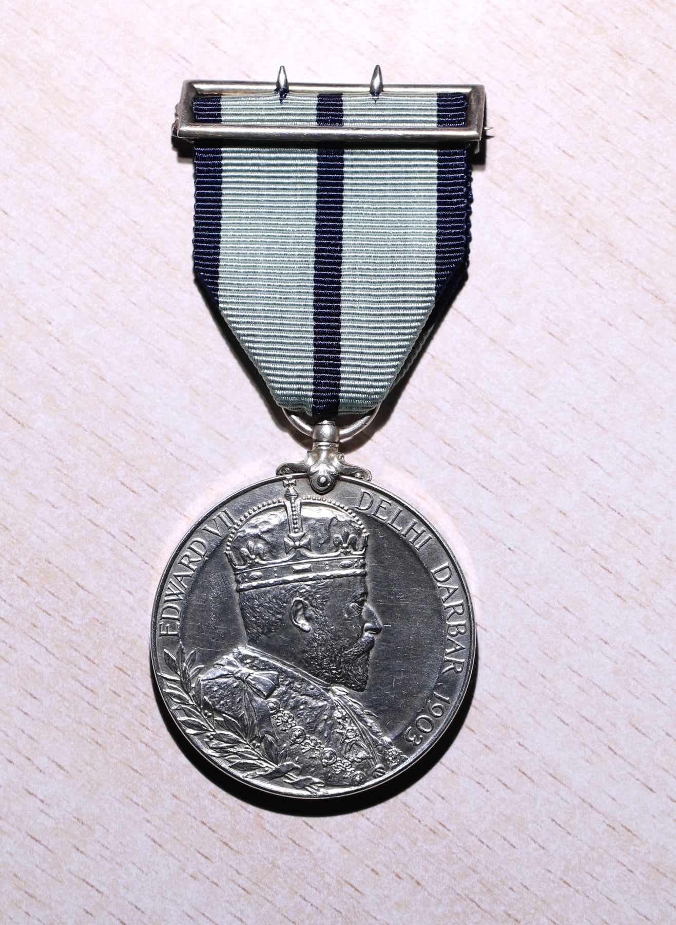 大猫徽章拍卖第241期  英国🇬🇧 爱德华七世 德里 杜巴银质奖章