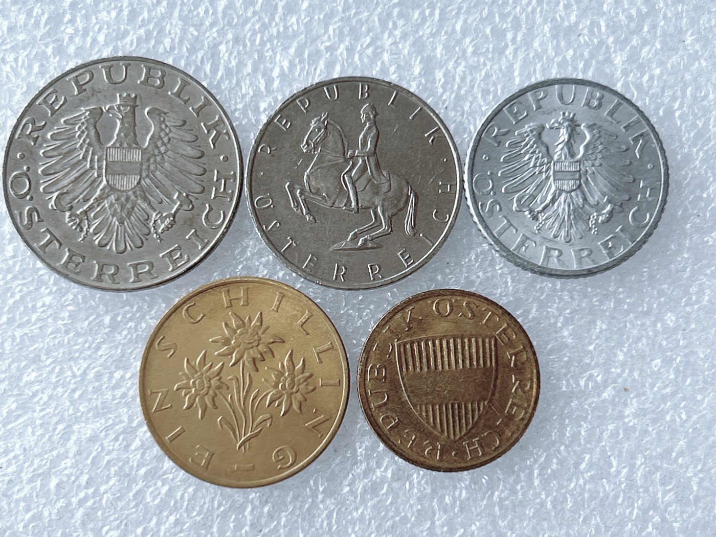 第一海外回流一元起拍收藏 散币专场 第65期 奥地利硬币 5枚