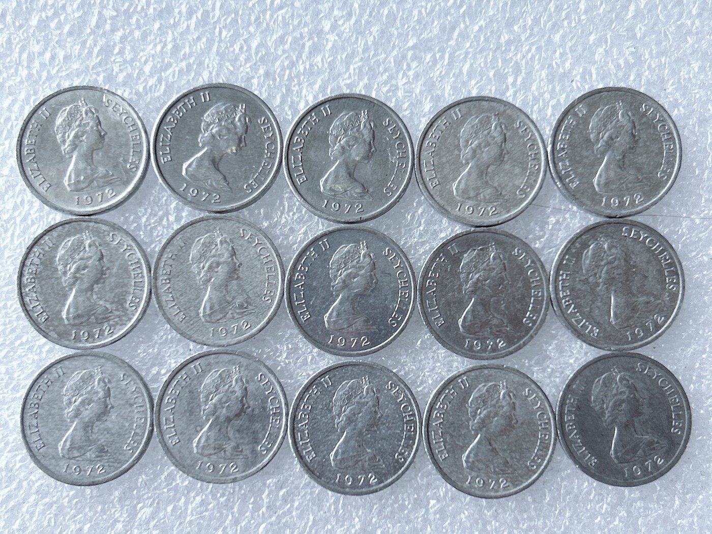 第一海外回流一元起拍收藏 散币专场 第65期 英属塞舌尔1972年1分铝币 15枚