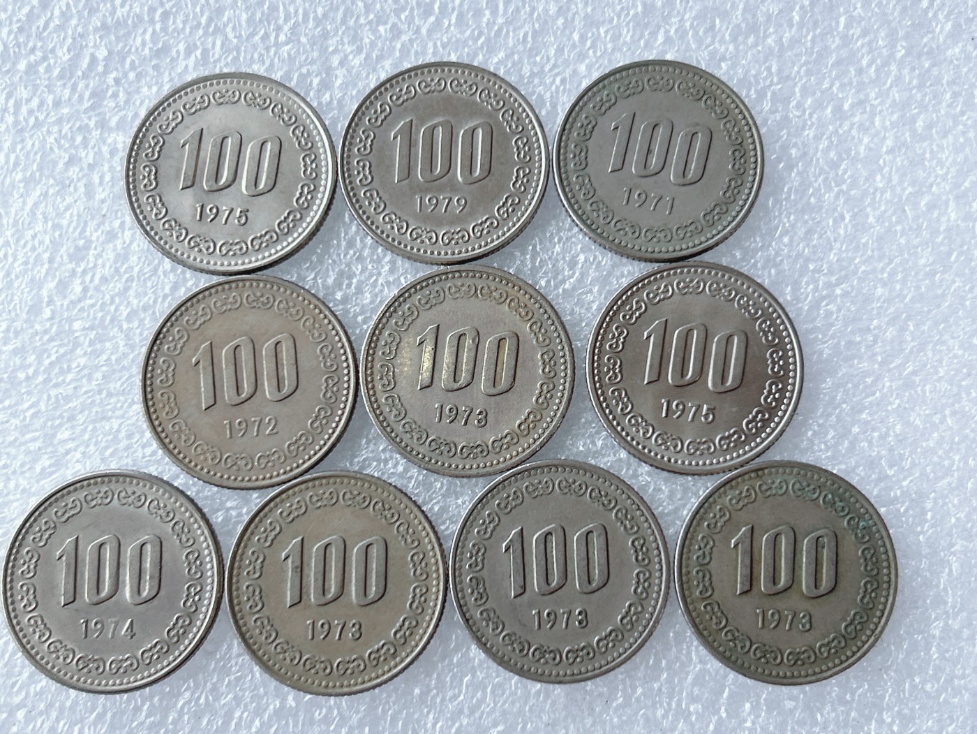 第一海外回流一元起拍收藏 散币专场 第65期 韩国70年代100韩元 10枚