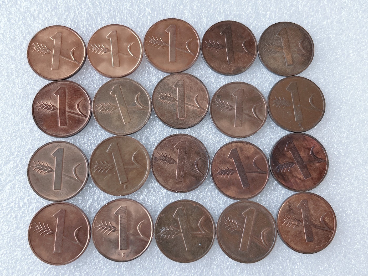 第一海外回流一元起拍收藏 散币专场 第65期 瑞士1分 20枚