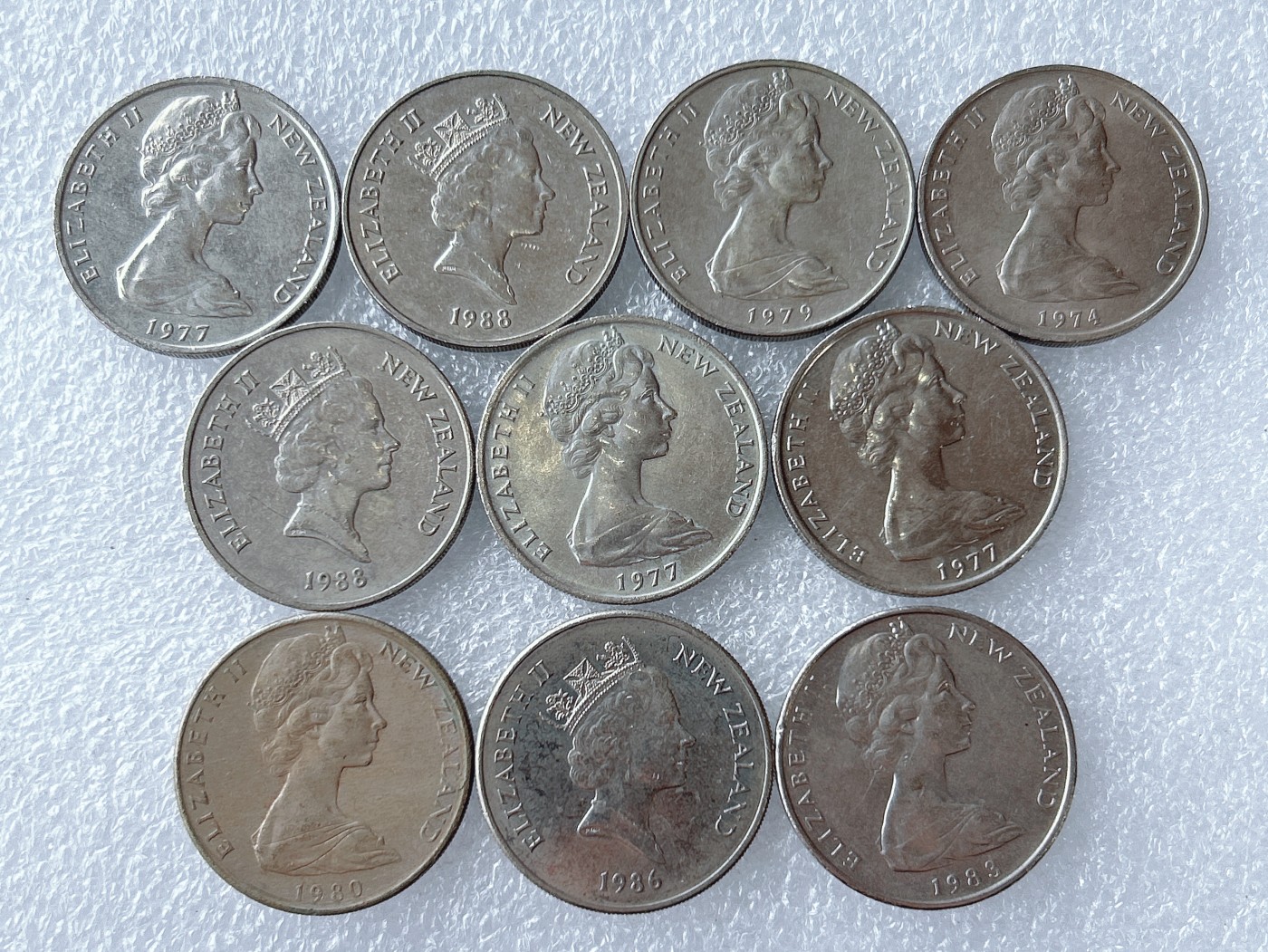 第一海外回流一元起拍收藏 散币专场 第65期 新西兰20分 几维鸟 10枚