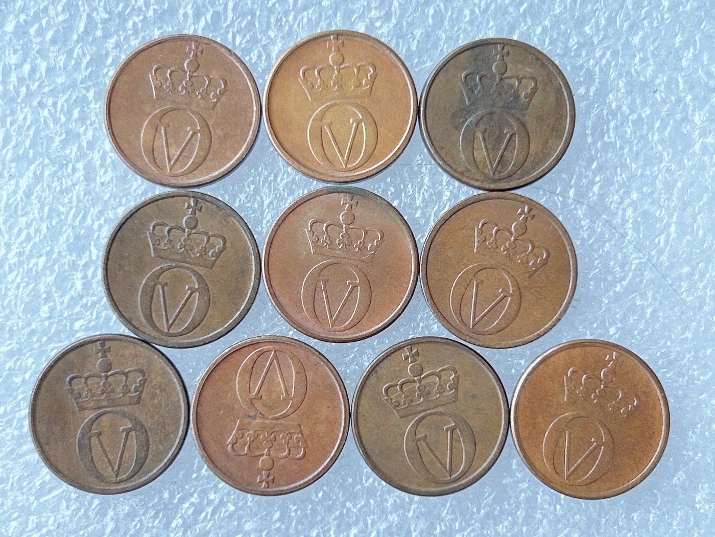 第一海外回流一元起拍收藏 散币专场 第65期 挪威1欧尔 迷你小铜币 10枚