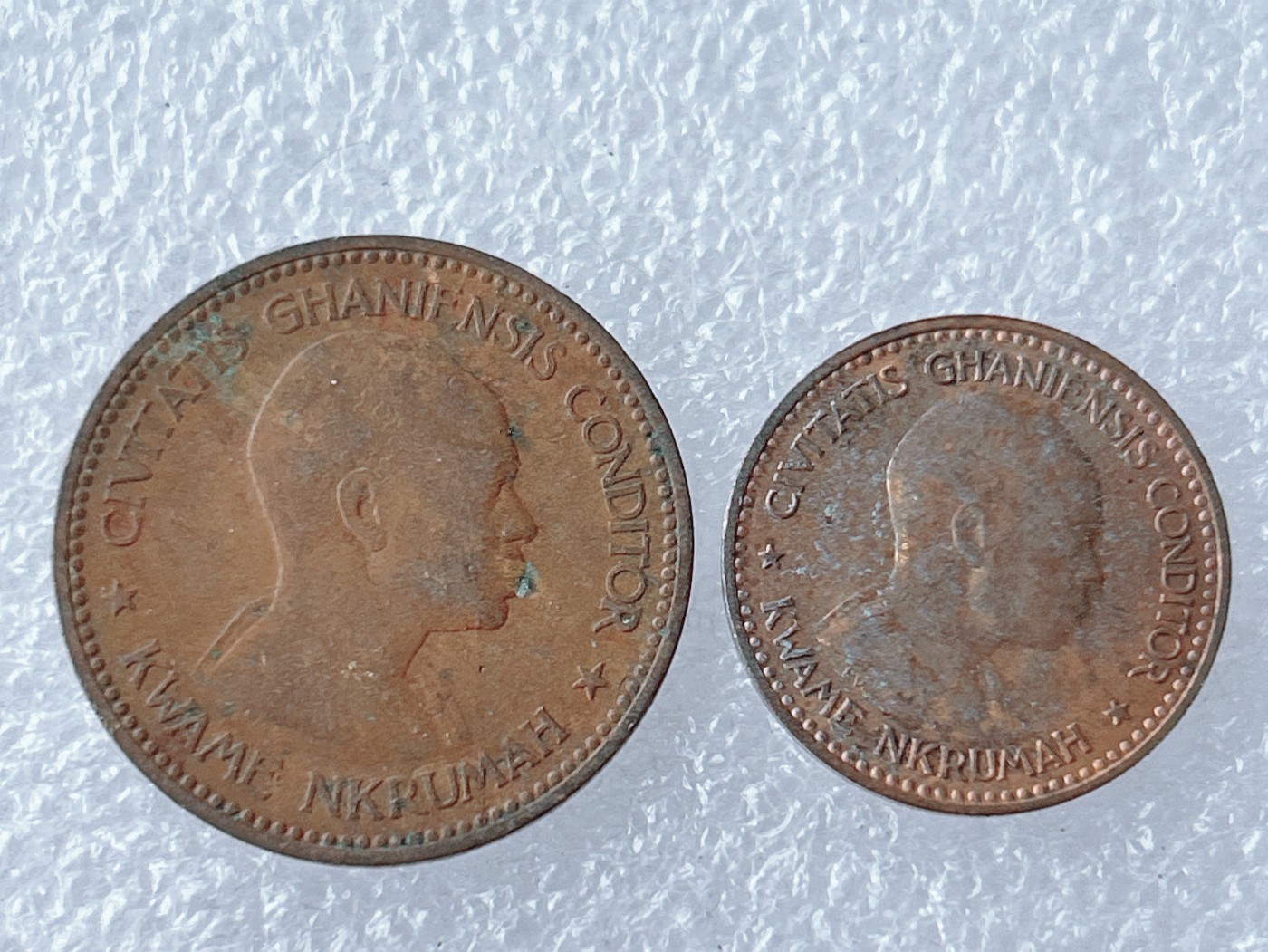 第一海外回流一元起拍收藏 散币专场 第65期 加纳1958年恩克努马便士铜币2枚