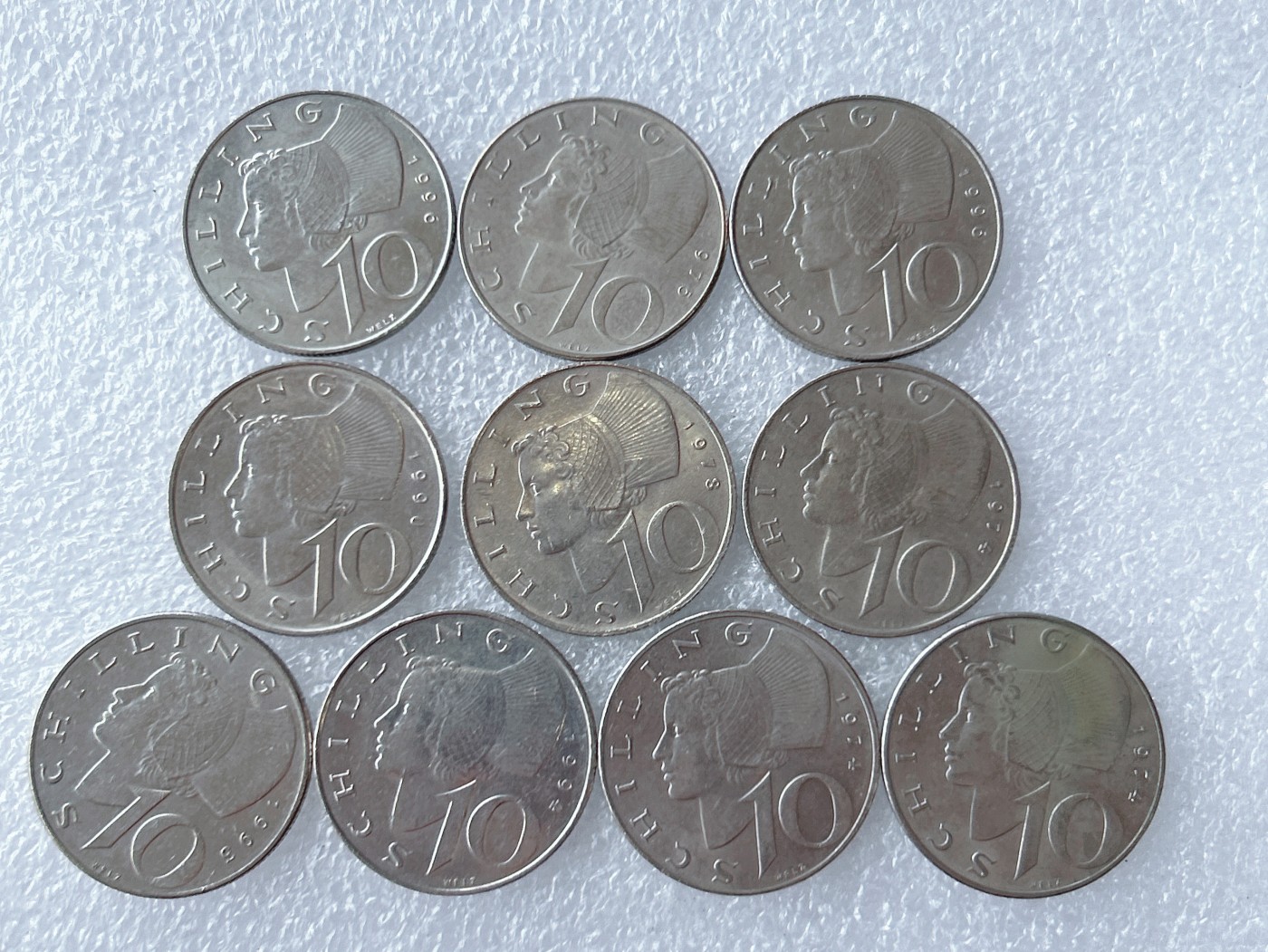 第一海外回流一元起拍收藏 散币专场 第65期 奥地利10先令硬币瓦豪女士 10枚