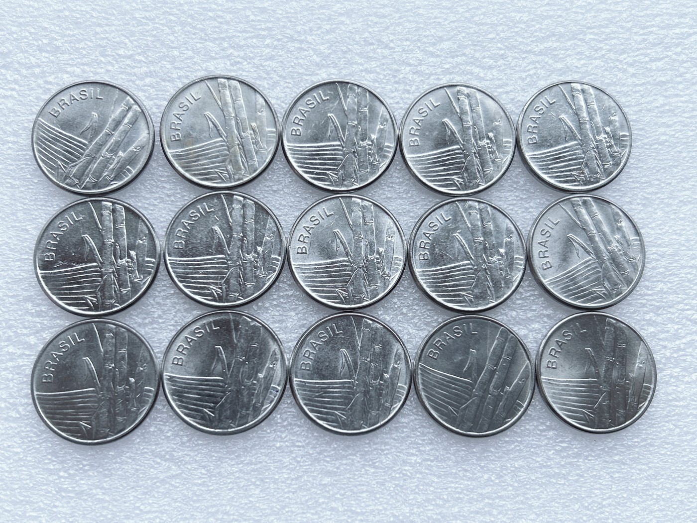 第一海外回流一元起拍收藏 散币专场 第65期 巴西1克鲁塞罗不锈钢币.甘蔗 15枚