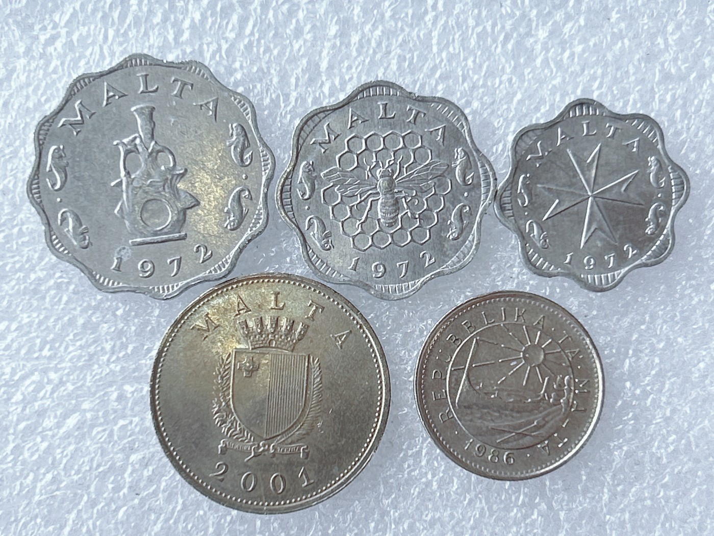第一海外回流一元起拍收藏 散币专场 第65期 马耳他硬币 5枚