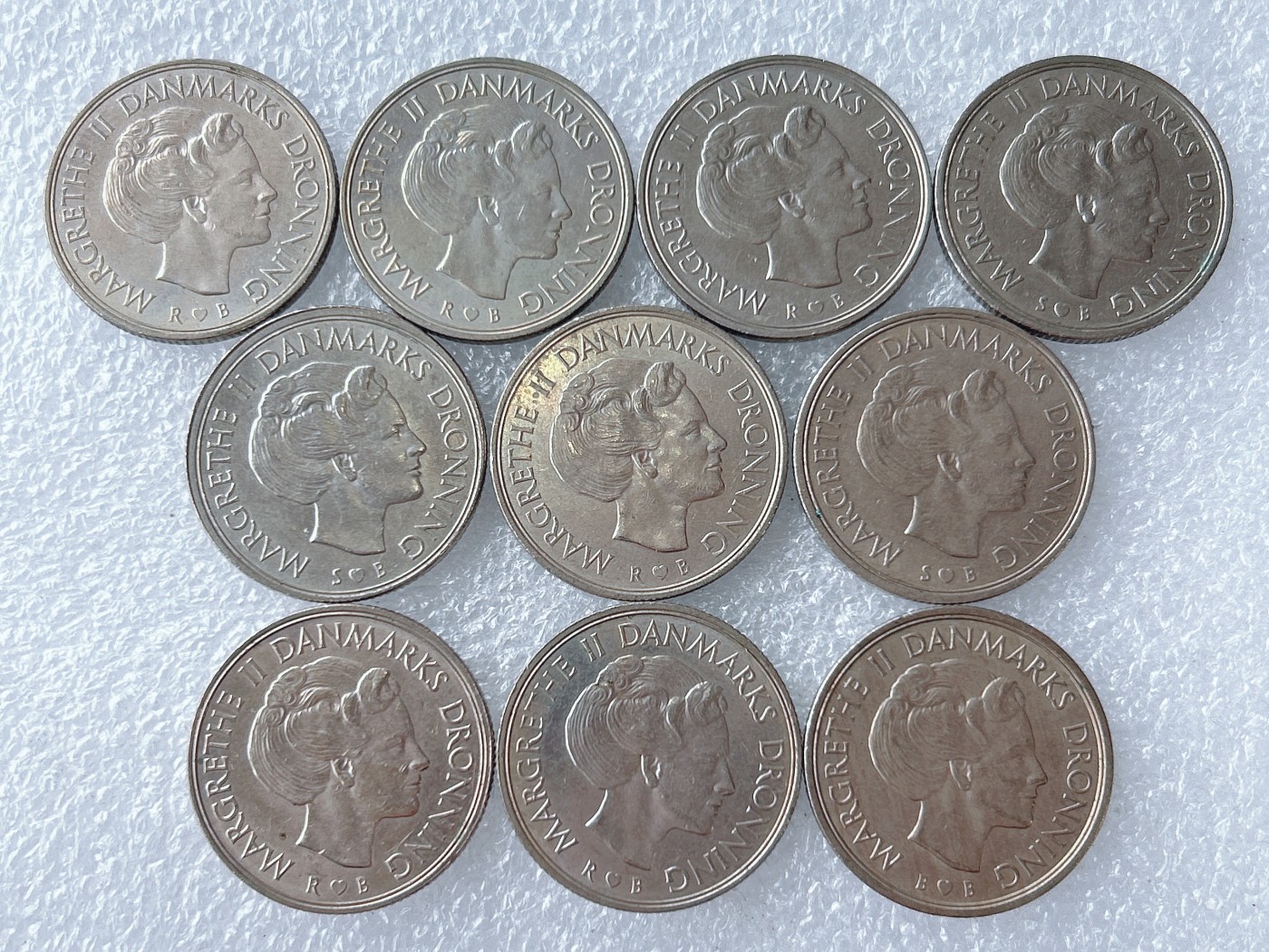 第一海外回流一元起拍收藏 散币专场 第65期 丹麦1克朗 玛格丽特女皇 10枚