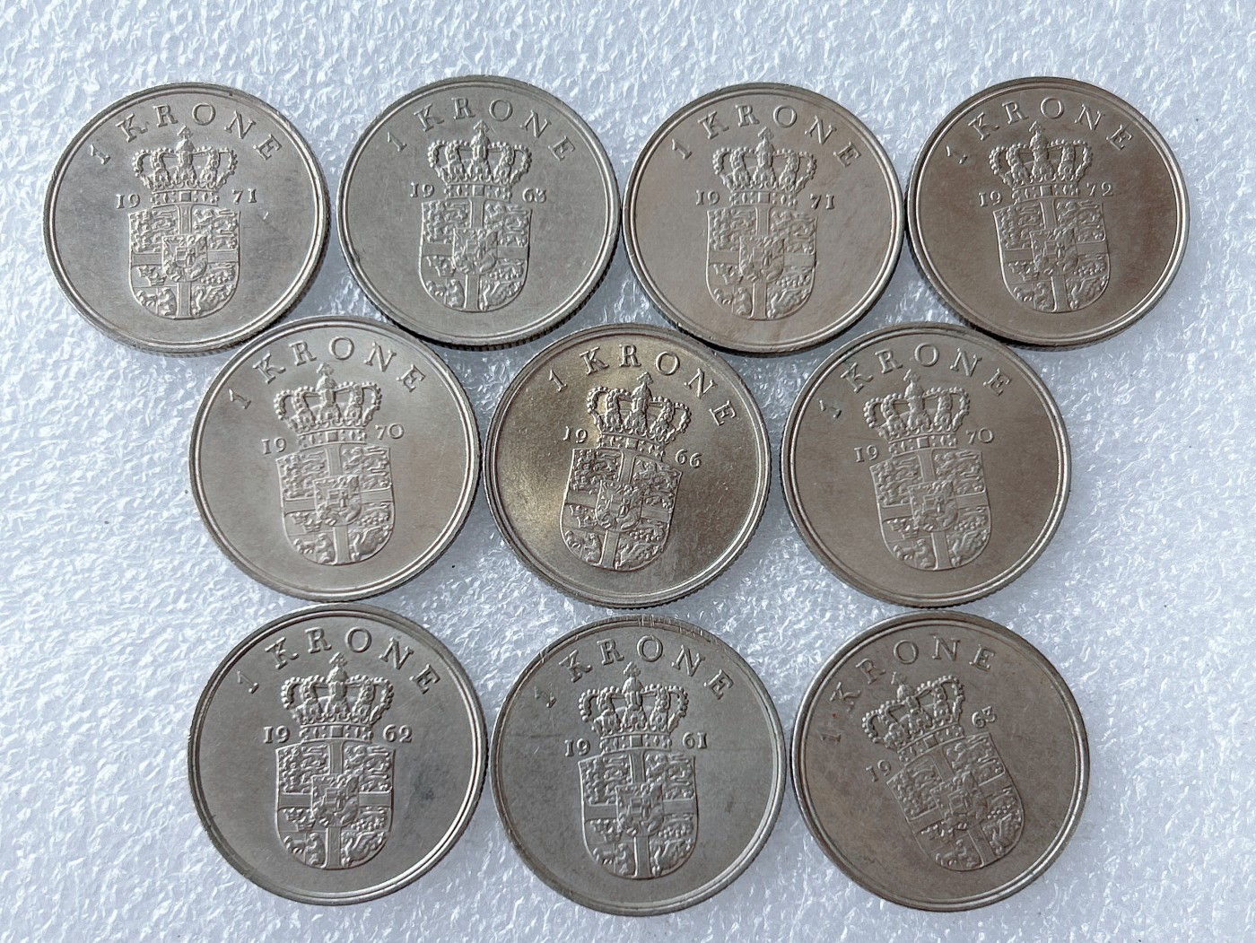 第一海外回流一元起拍收藏 散币专场 第65期 丹麦1克朗 弗雷德里克九世 10枚