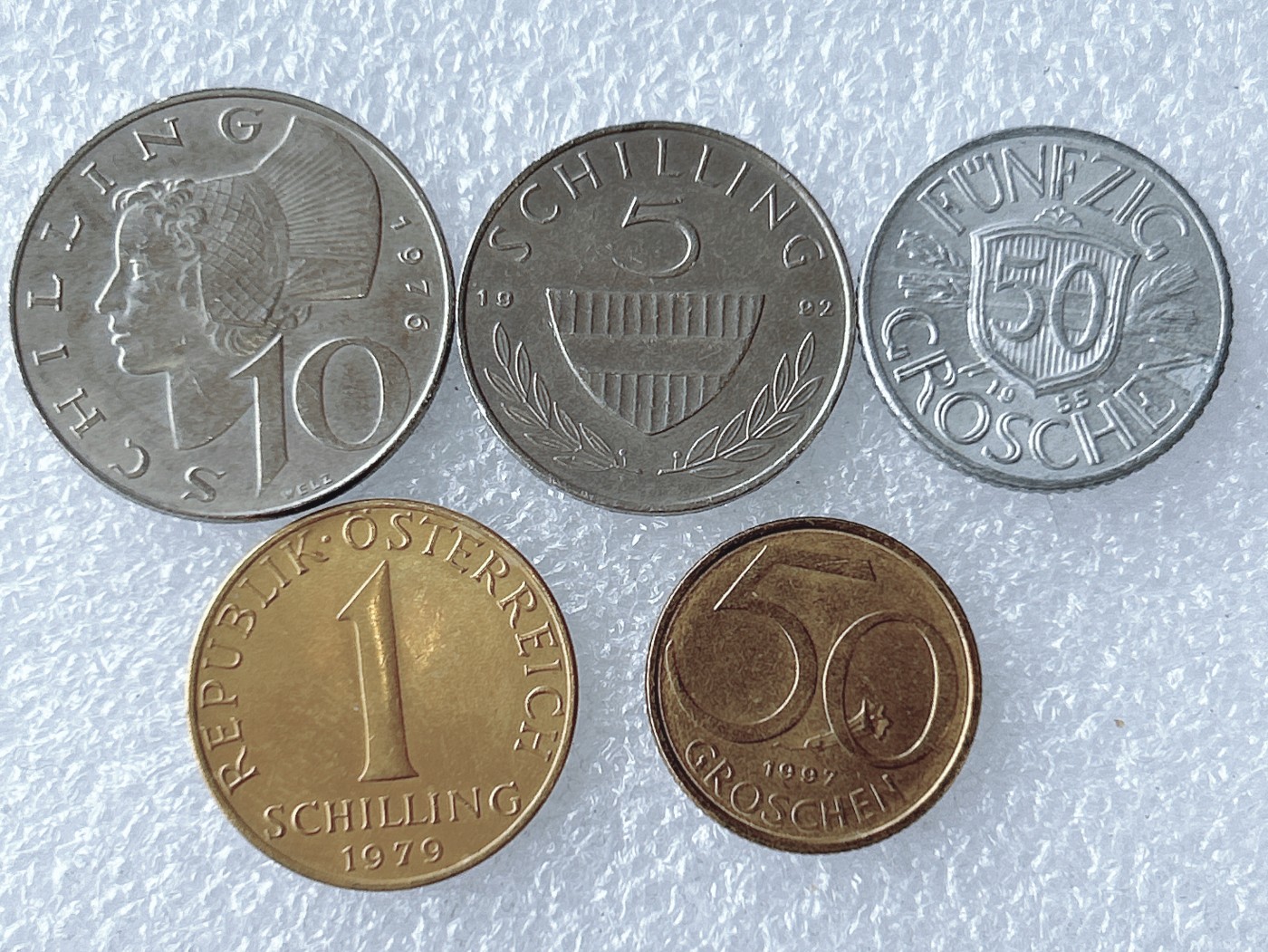 第一海外回流一元起拍收藏 散币专场 第65期 奥地利硬币 5枚