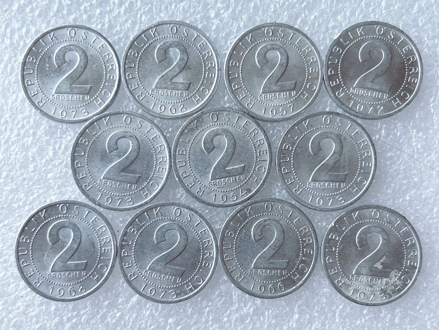 第一海外回流一元起拍收藏 散币专场 第65期 奥地利2格罗申铝币 11枚